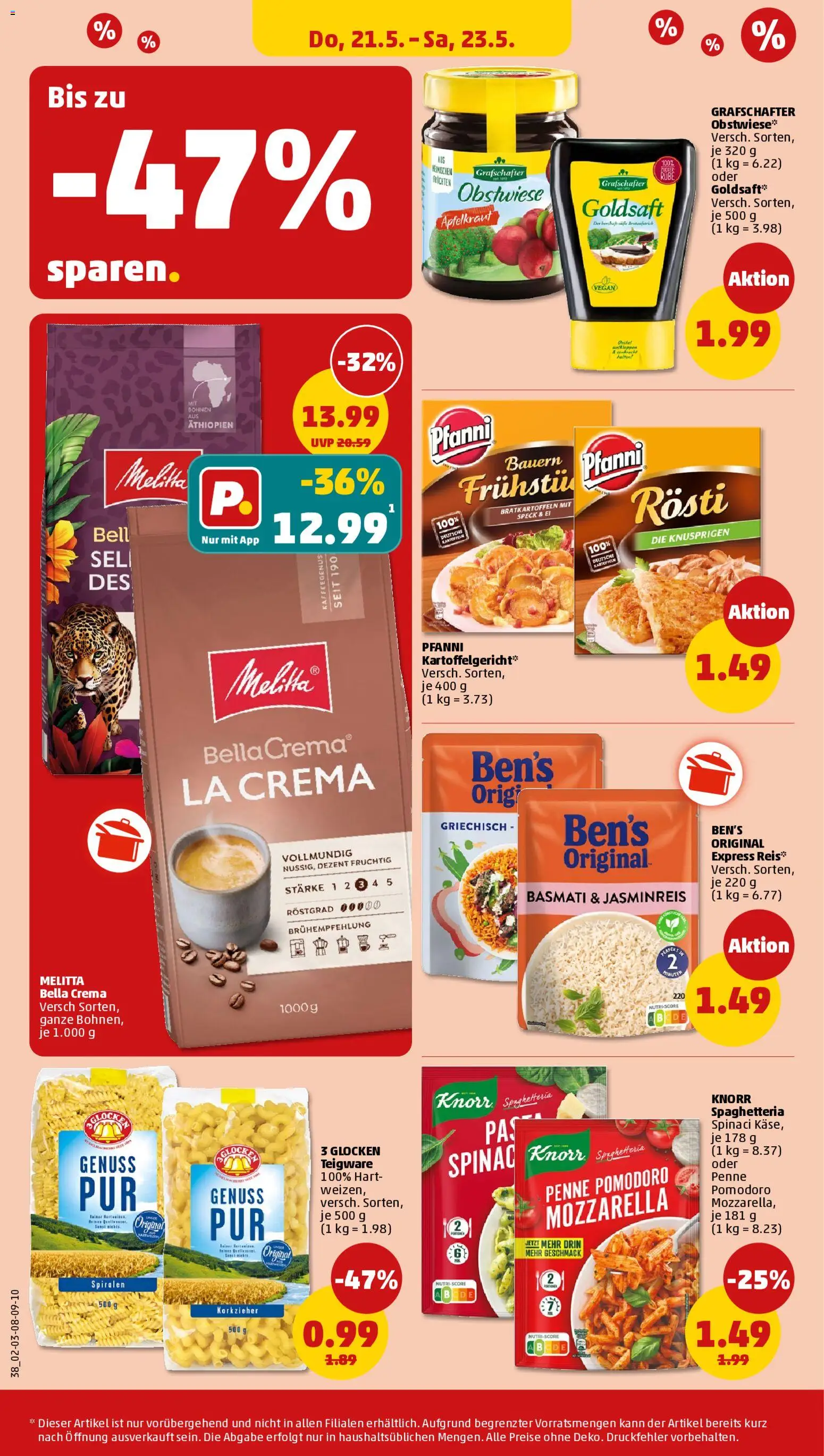 Penny Prospekt 	 – gültig ab 18.05.2026 | Seite: 40 | Produkte: Melitta, Jasminreis, Mozzarella, Reis