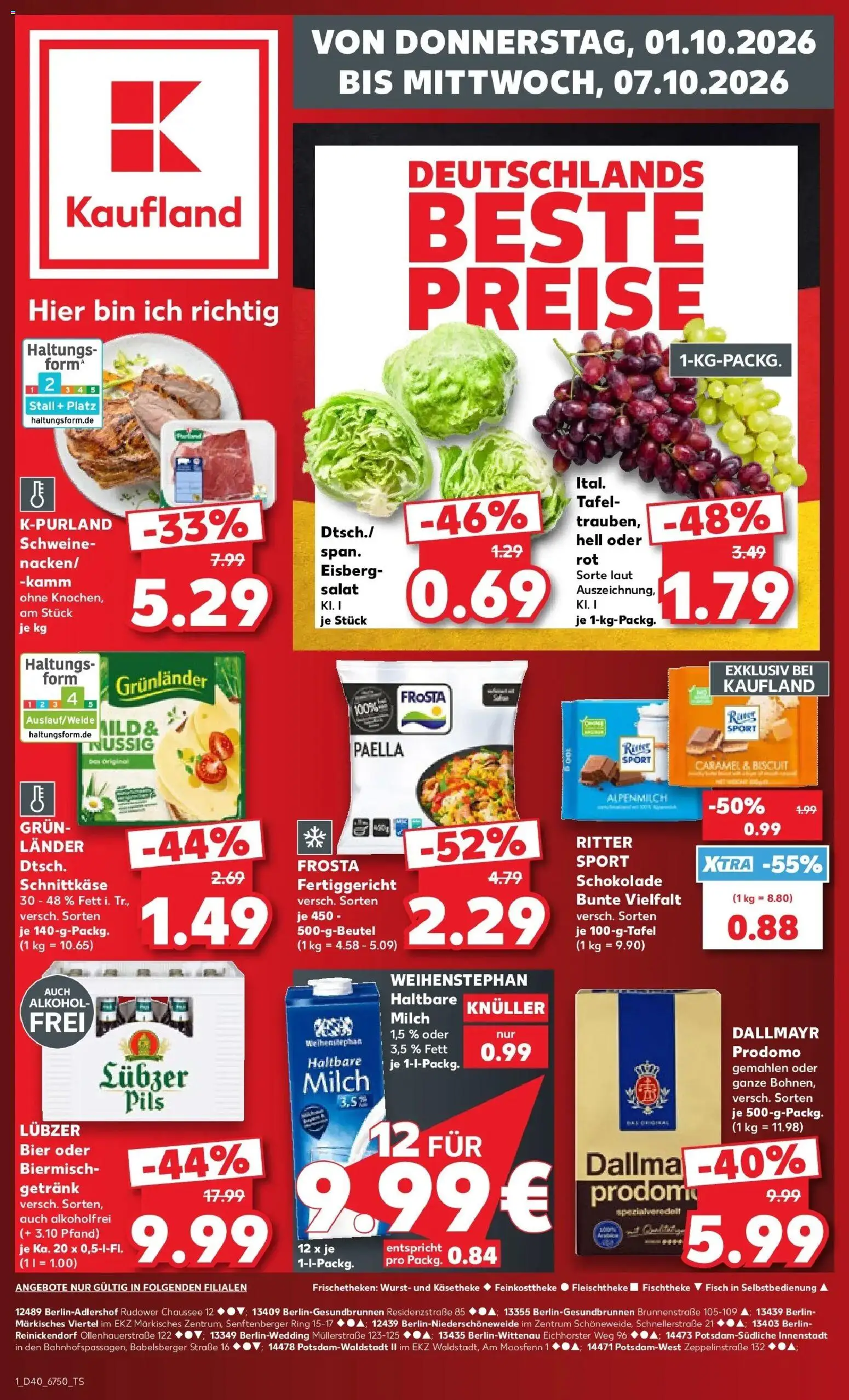 Prospekt Kaufland ab 28.09.2026 » Angebote Online zum Blättern | Seite: 11 | Produkte: Milch, Bier, Pils, Frosta