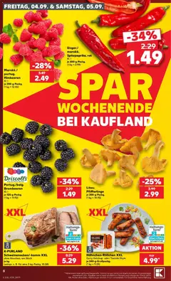 Kaufland Prospekt ab 03.09.2026 gültig | Seite: 10 | Produkte: Himbeeren, Kaninchen, Pfifferlinge