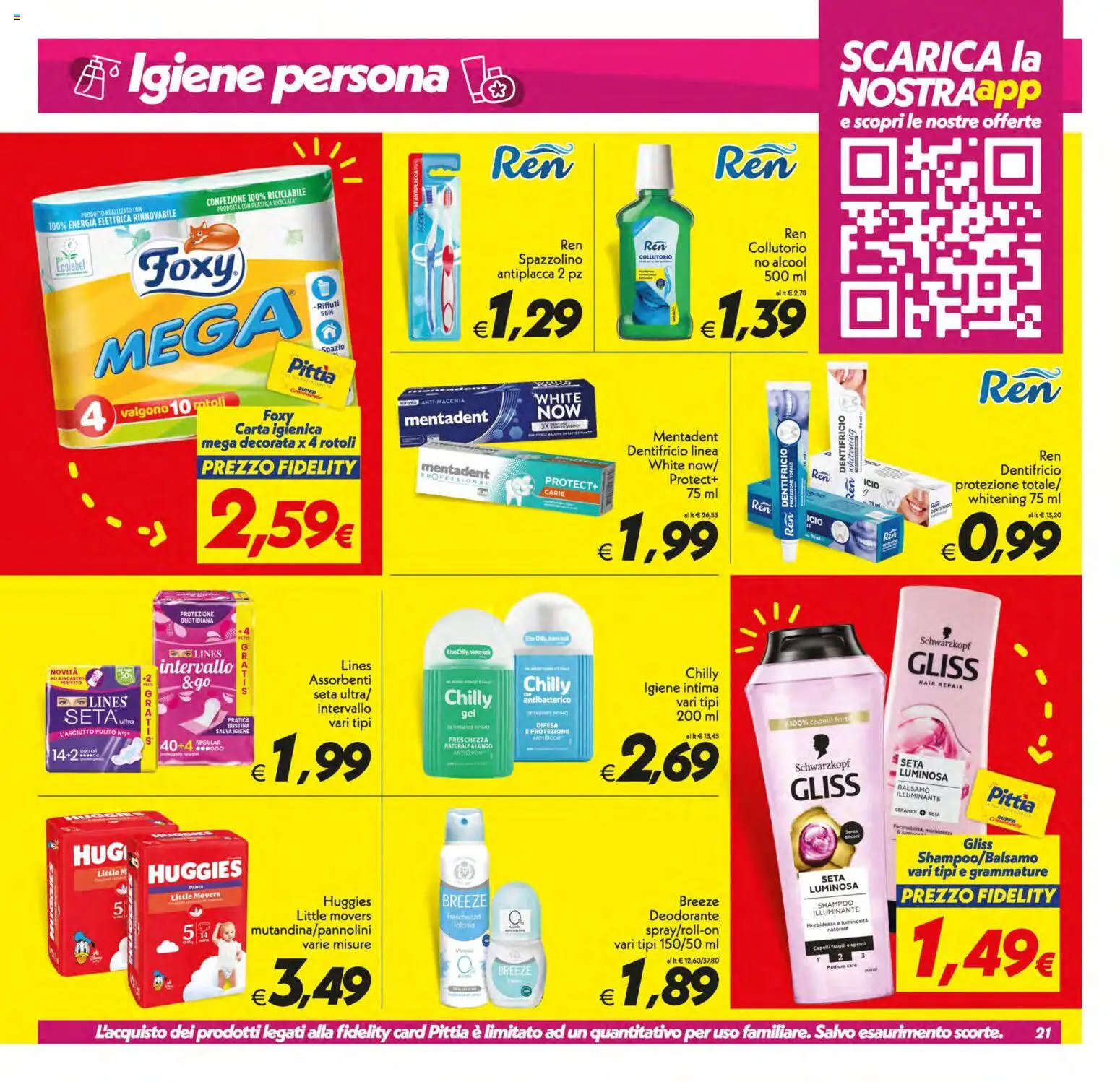 Volantino SuperConveniente del 21/07/2026 | Pagina: 21 | Prodotti: Illuminante, Shampoo, Carta igienica, Dentifricio