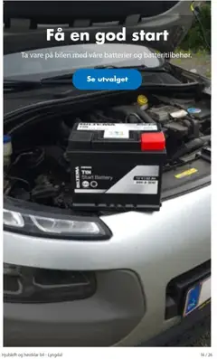 Forhåndsvisning av Biltema kundeavis Hjulskift og høstklar bil - National gyldig fra 06/09/2026 | Side: 16 | Produkter: Batterier