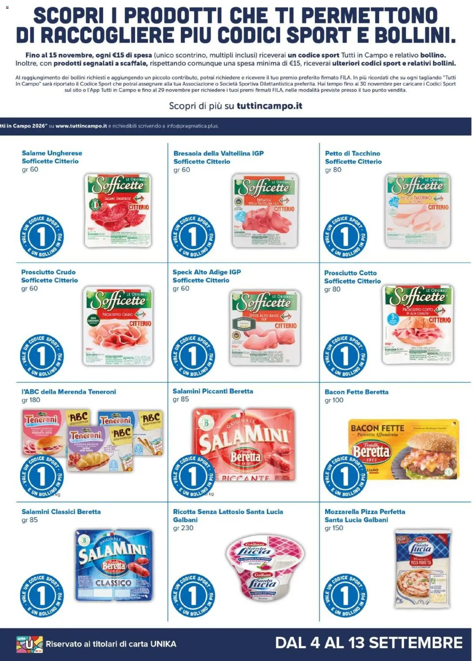 Volantino Tigre del 04/09/2026 | Pagina: 5 | Prodotti: Pizza, Tacchino, Mozzarella, Senza lattosio