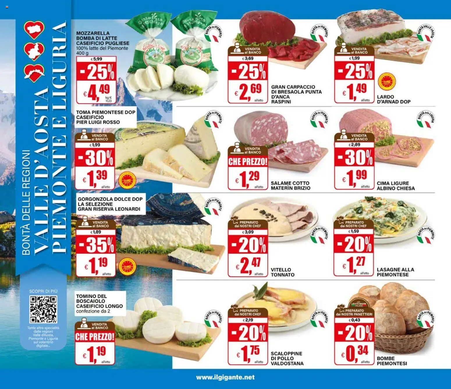 Volantino Il Gigante del 12/10/2026 | Pagina: 23 | Prodotti: Salame, Bresaola, Mozzarella, Latte