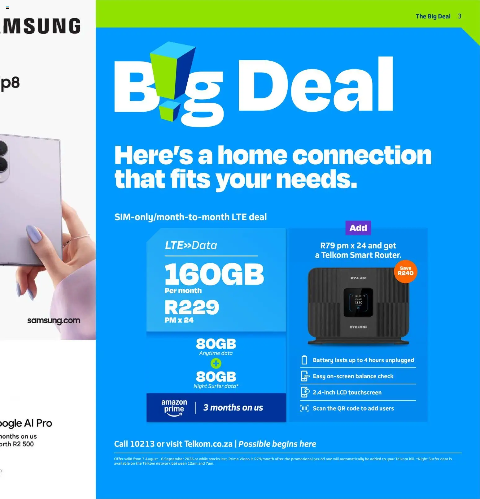 New Telkom catalogue – valid from 07/08/2026 | Page: 3 | Products: Data, Battery