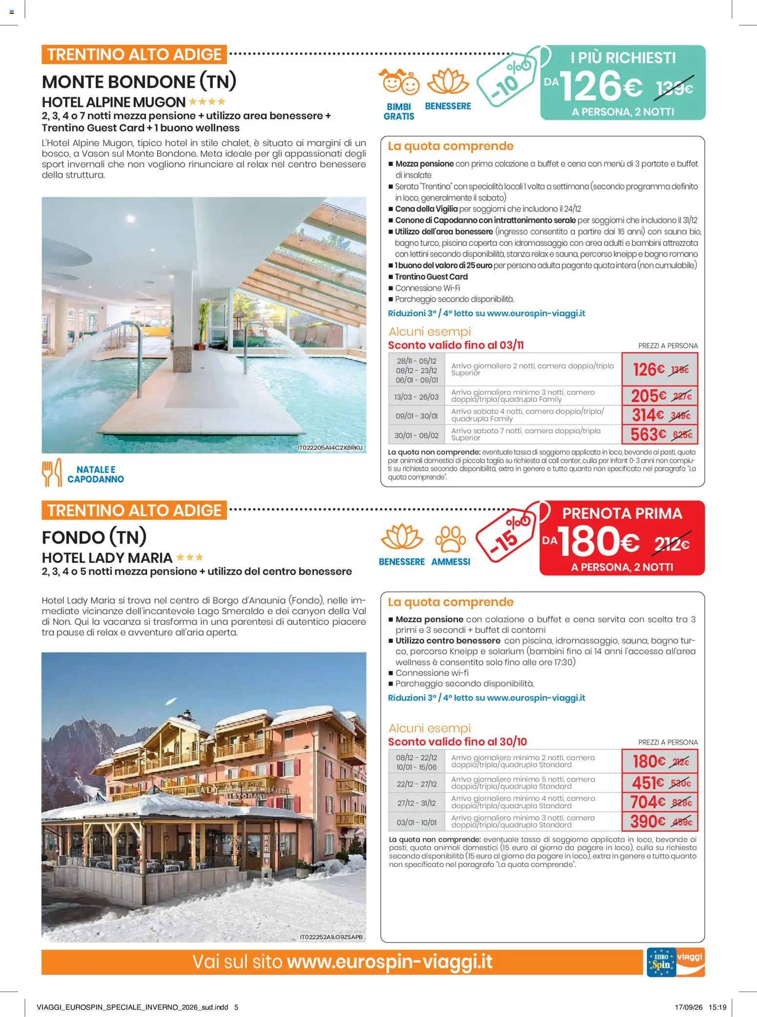 Volantino Eurospin del 17/09/2026 | Pagina: 5 | Prodotti: Piscina, Culla, Coperta, Specialità