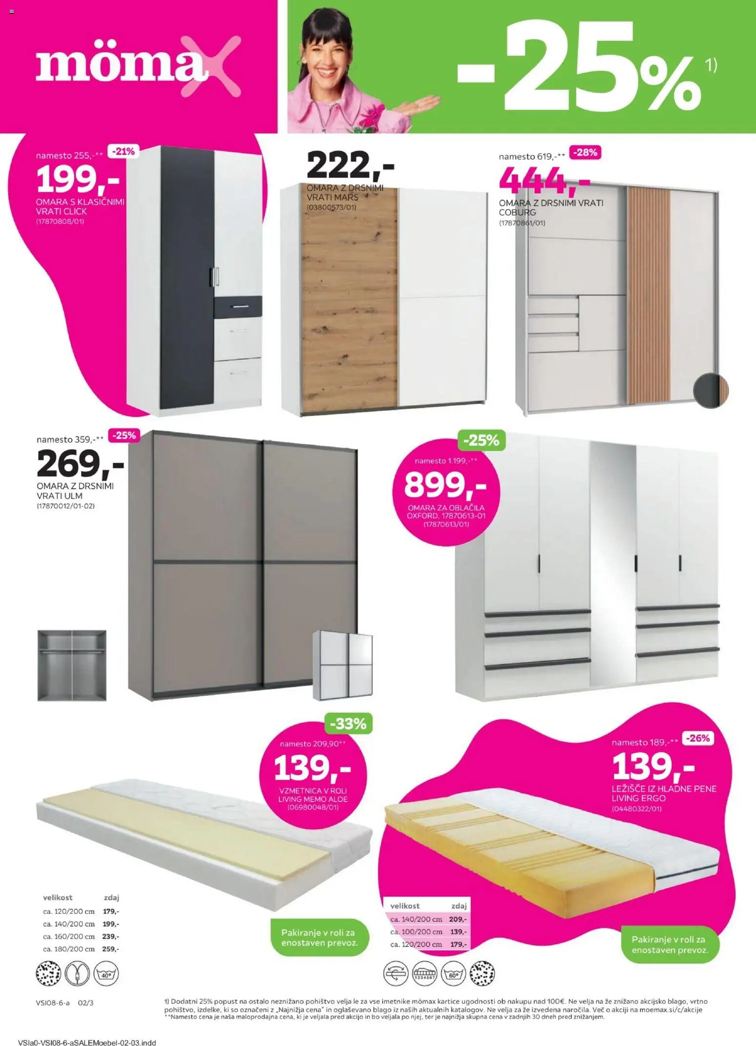 Novi Mömax katalog ponudbe – veljaven od 03.08.2026 | Stran: 3 | Izdelki: Pohištvo, Ležišče, Omara, Oblacila