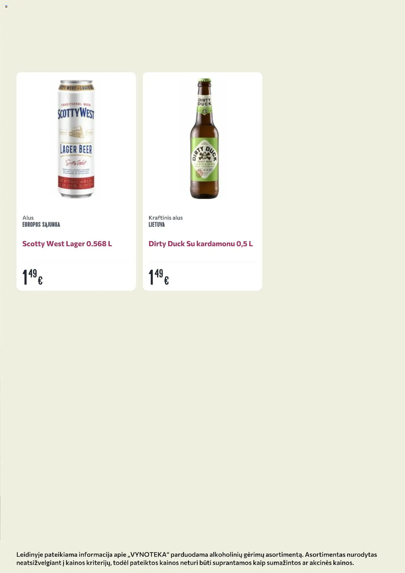 VYNOTEKA akcijos nuo 01.06.2026 | Puslapis: 21 | Prekių: Alus
