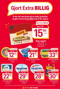Forhåndsvisning av Coop Extra kundeavis gyldig fra 17/08/2026 | Side: 12 | Produkter: Smør, Ost, Ved, Philadelphia ost