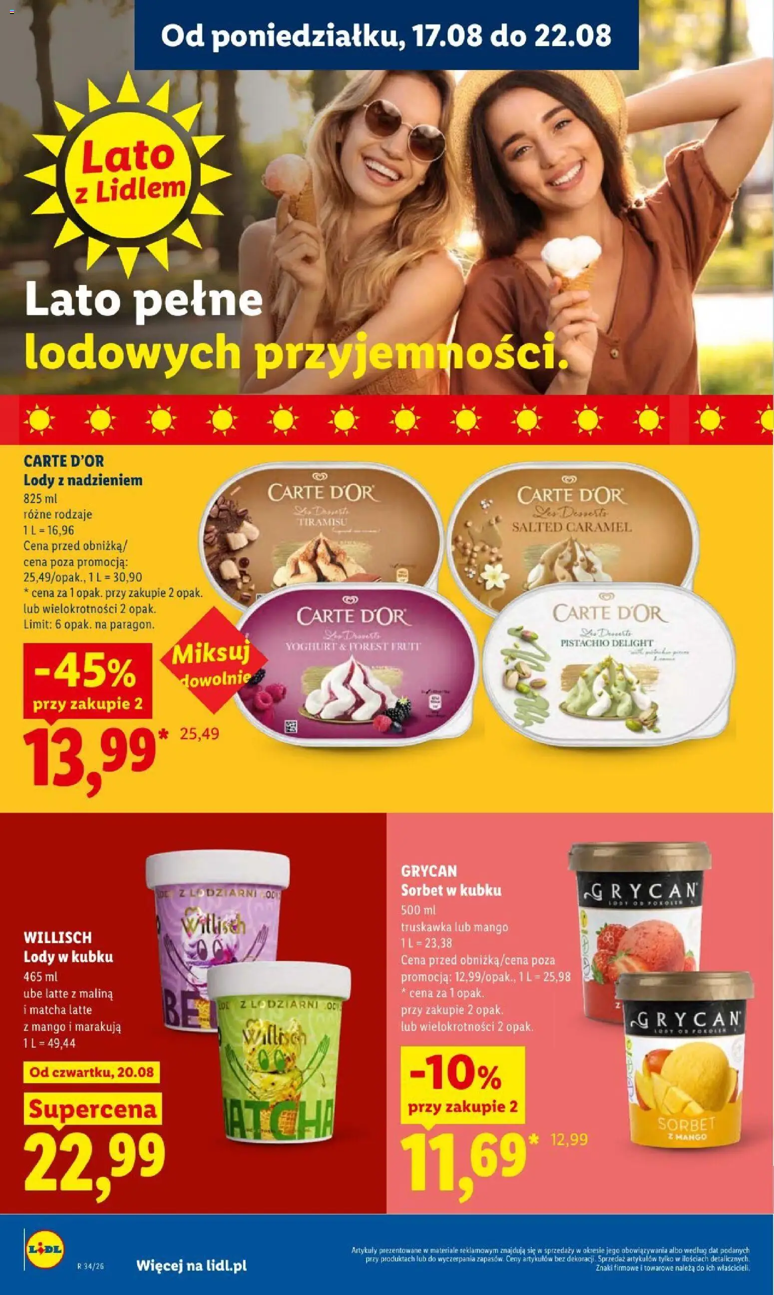 Lidl gazetka od 20.08.2026 | Strona: 74 | Produkty: Marakuja, Tiramisu, Matcha, Lody