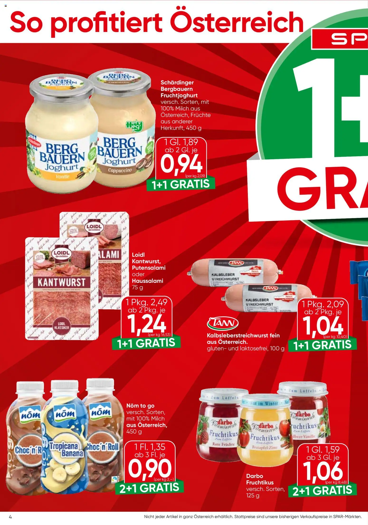Spar Flugblatt - Wien gültig ab 16.04.2026 | Seite: 4 | Produkte: Milch, Joghurt