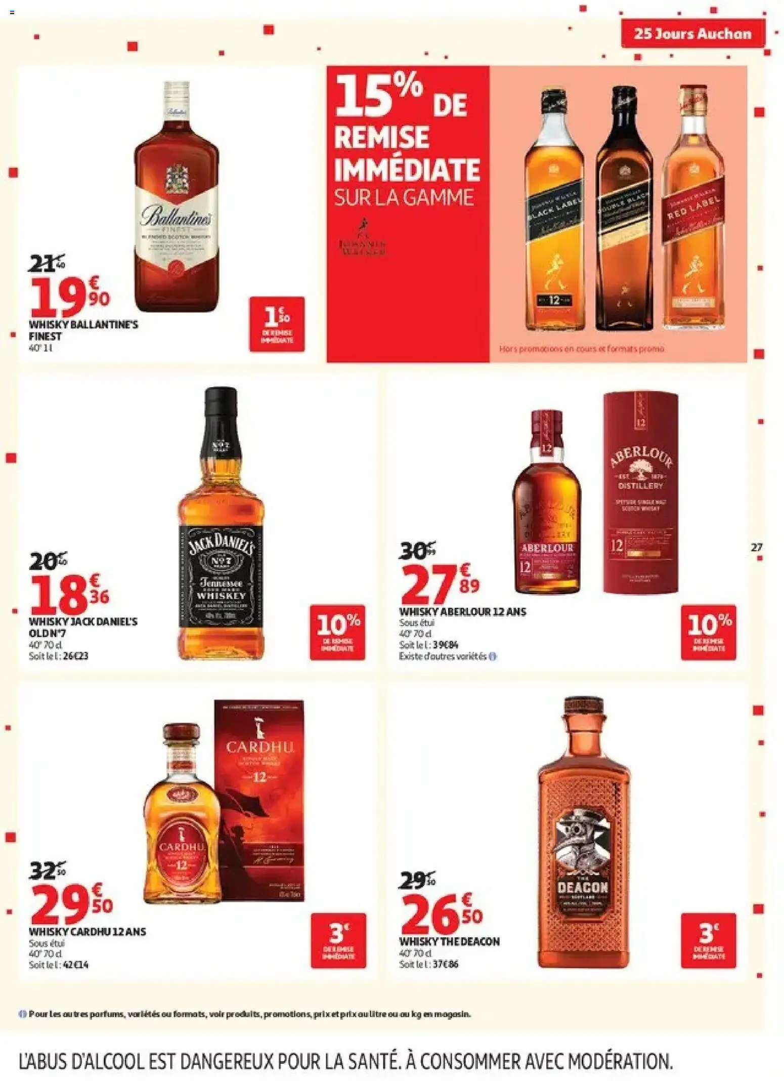 {H1} | Page: 27 | Produits: Whisky, Aberlour, Jack Daniel's, Whisky Cardhu 12 ans