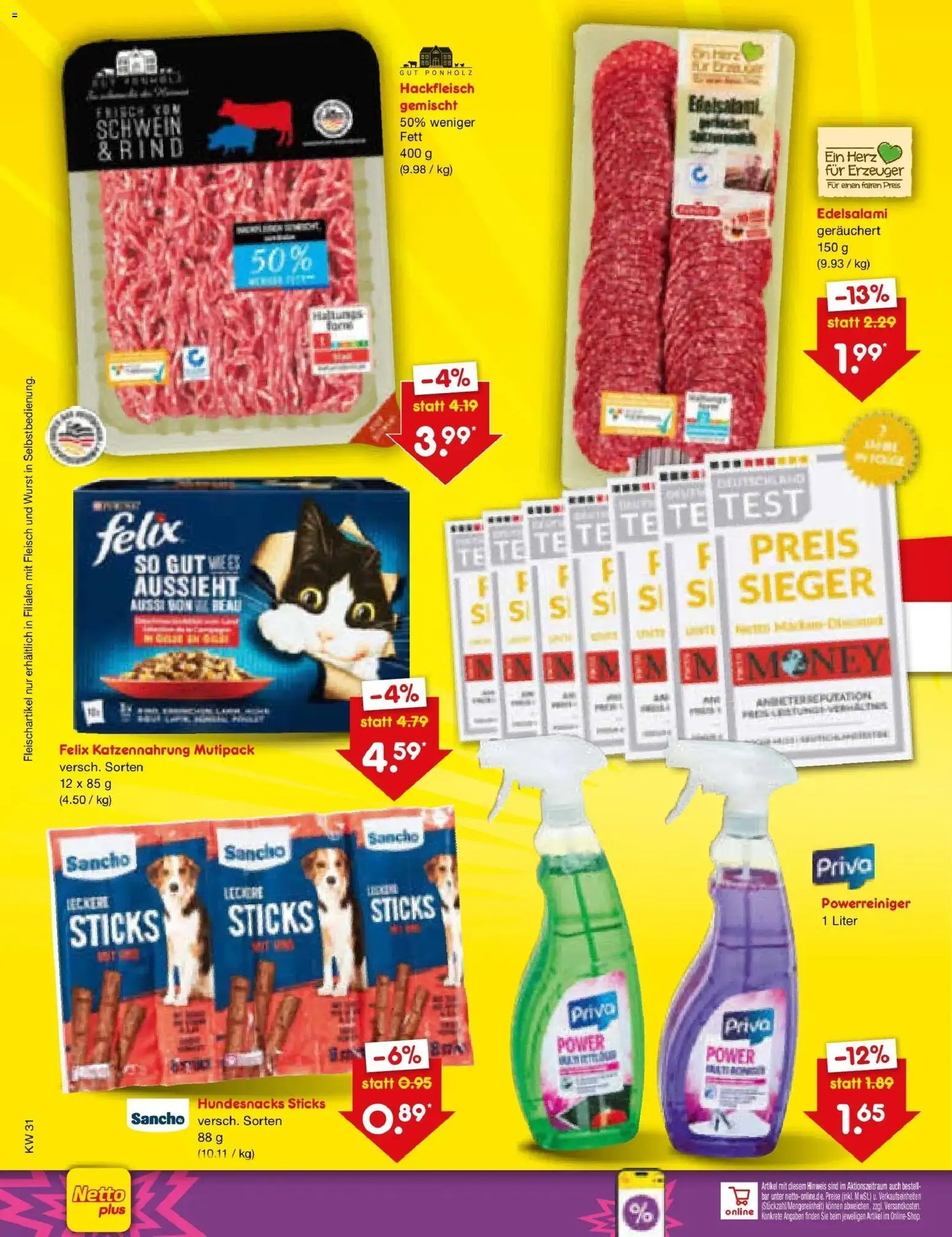 Netto Marken-Discount Prospekt Kruft – gültig ab 27.07.2026 | Seite: 36 | Produkte: Wurst, Fleisch, Hackfleisch