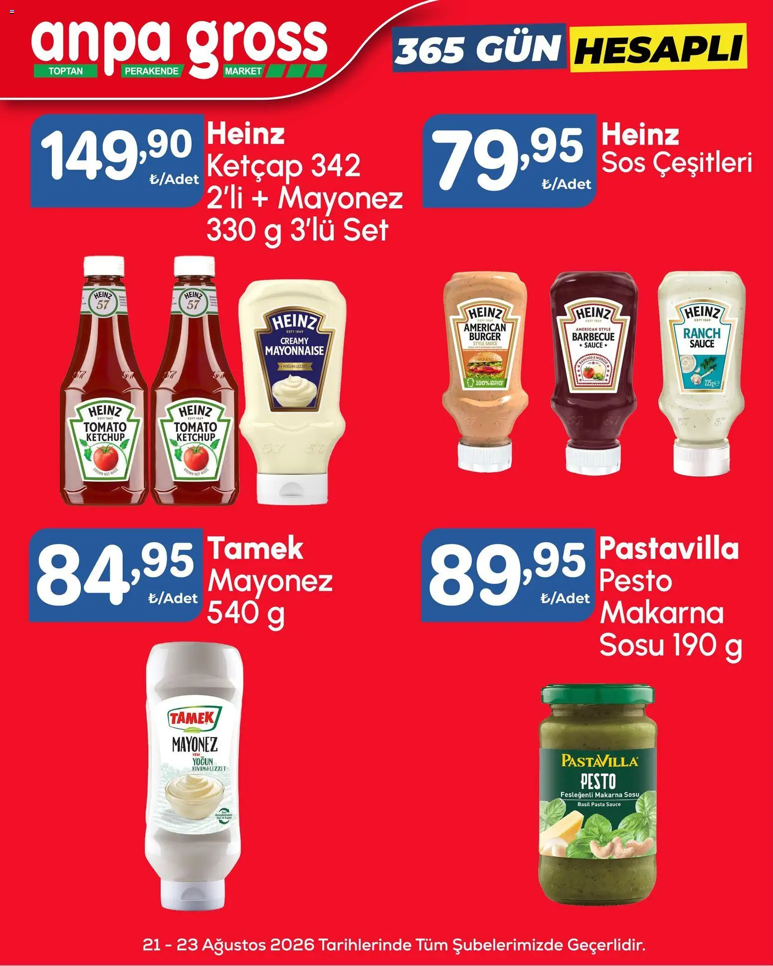 Anpa Gross - Hafta sonu fırsatları - 21 Ağustos 2026 tarihinden itibaren geçerlidir | Sayfa: 14 | Ürünler: Pesto, Makarna sosu, Ketçap, Mayonez