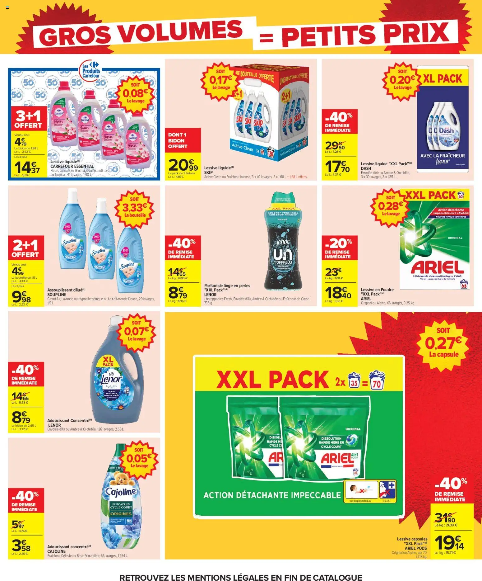 {H1} | Page: 27 | Produits: Lait d'amande, Lavande, Lenor, Orchidée