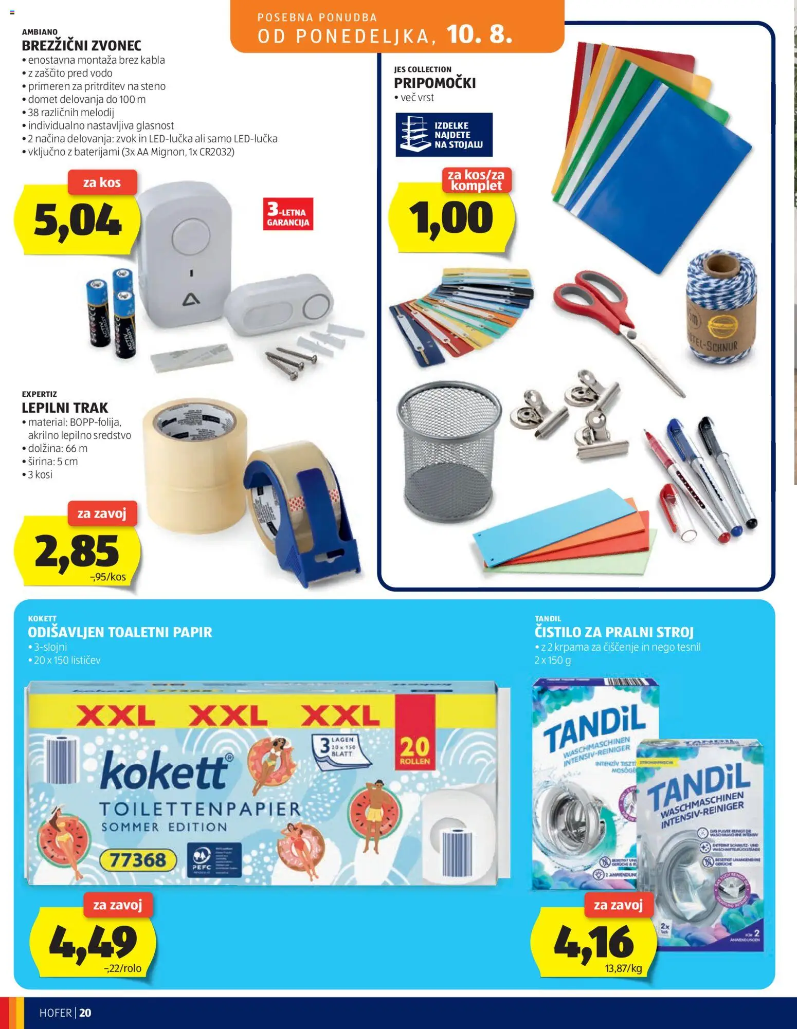 Novi Hofer katalog ponudbe – veljaven od 05.08.2026 | Stran: 20