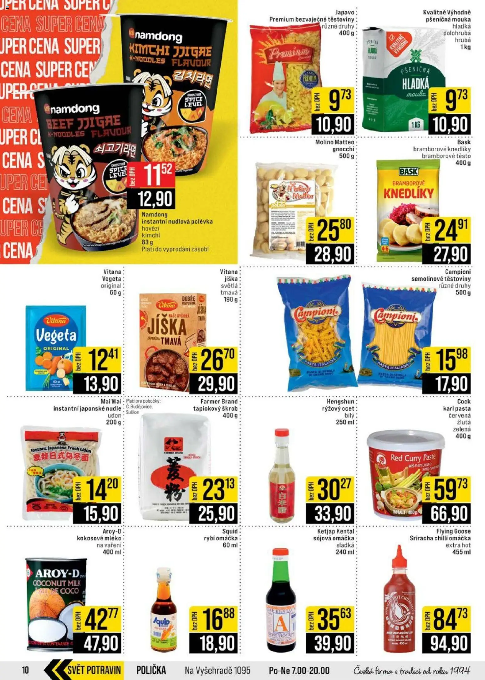 Jip leták - Cash & Carry od 27.05.2026 | Strana: 10 | Produkty: Jíška, Mléko, Sriracha, Semolinové těstoviny