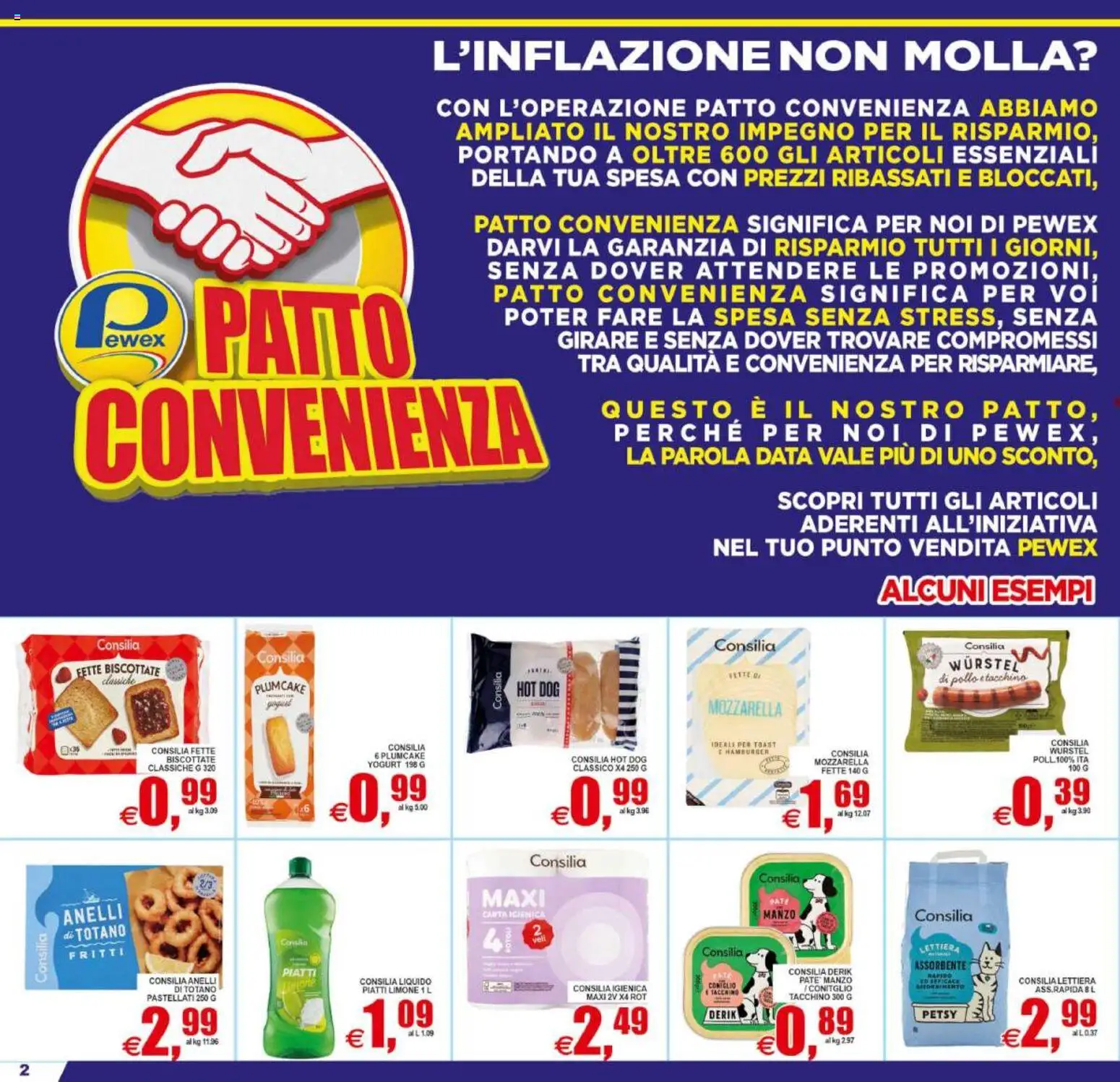 Volantino Pewex del 02/09/2026 | Pagina: 2 | Prodotti: Mozzarella, Data, Plumcake, Totano