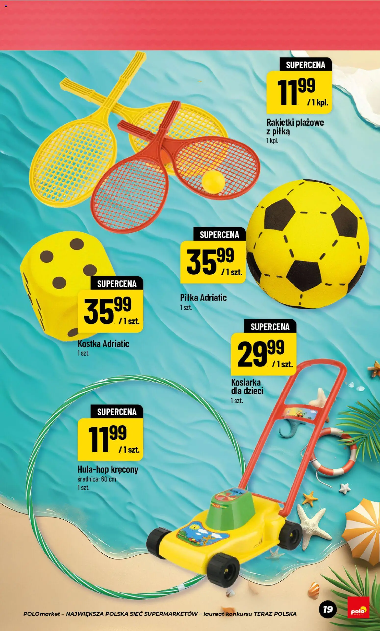 Nowa POLOmarket gazetka od jutra 24.06.2026 | Strona: 19 | Produkty: Kosiarka