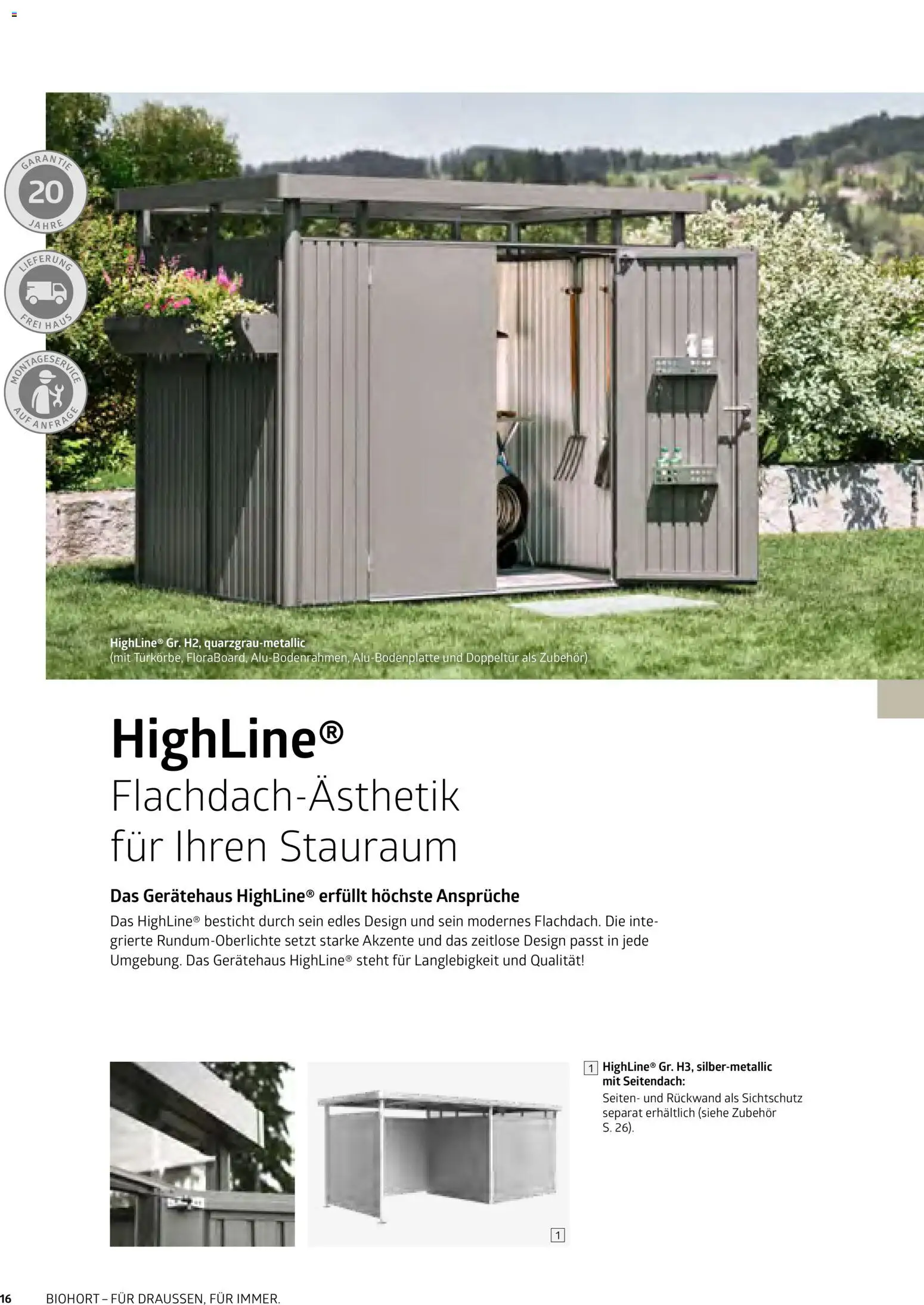 Dehner Biohort – Metall für Garten & Terrasse – gültig ab 01.01.2026 | Seite: 16
