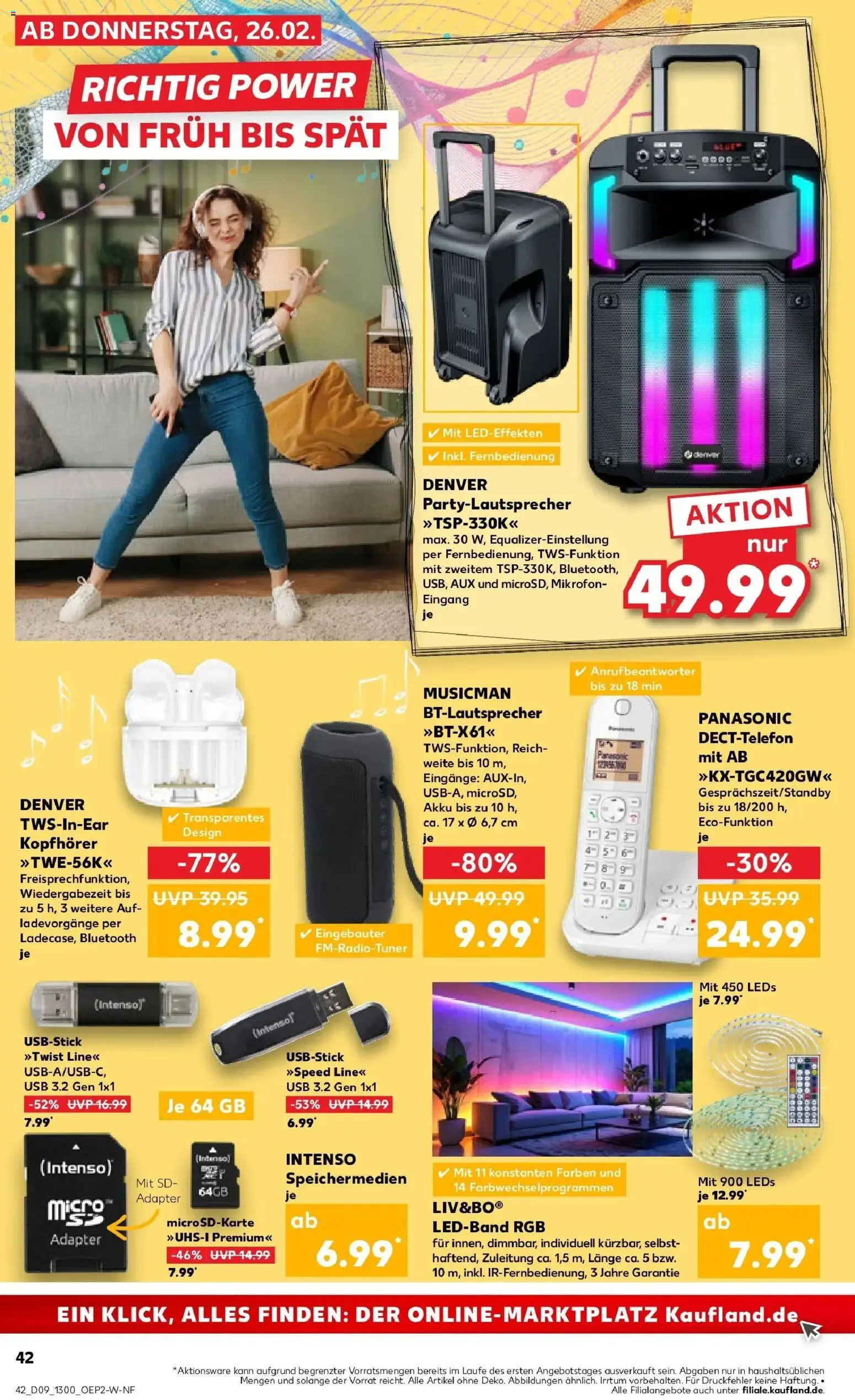 Kaufland prospekt Emmerich Am Rhein	 – gültig ab 26.02.2026 | Seite: 42 | Produkte: Mikrofon, Adapter, USB, Kopfhörer
