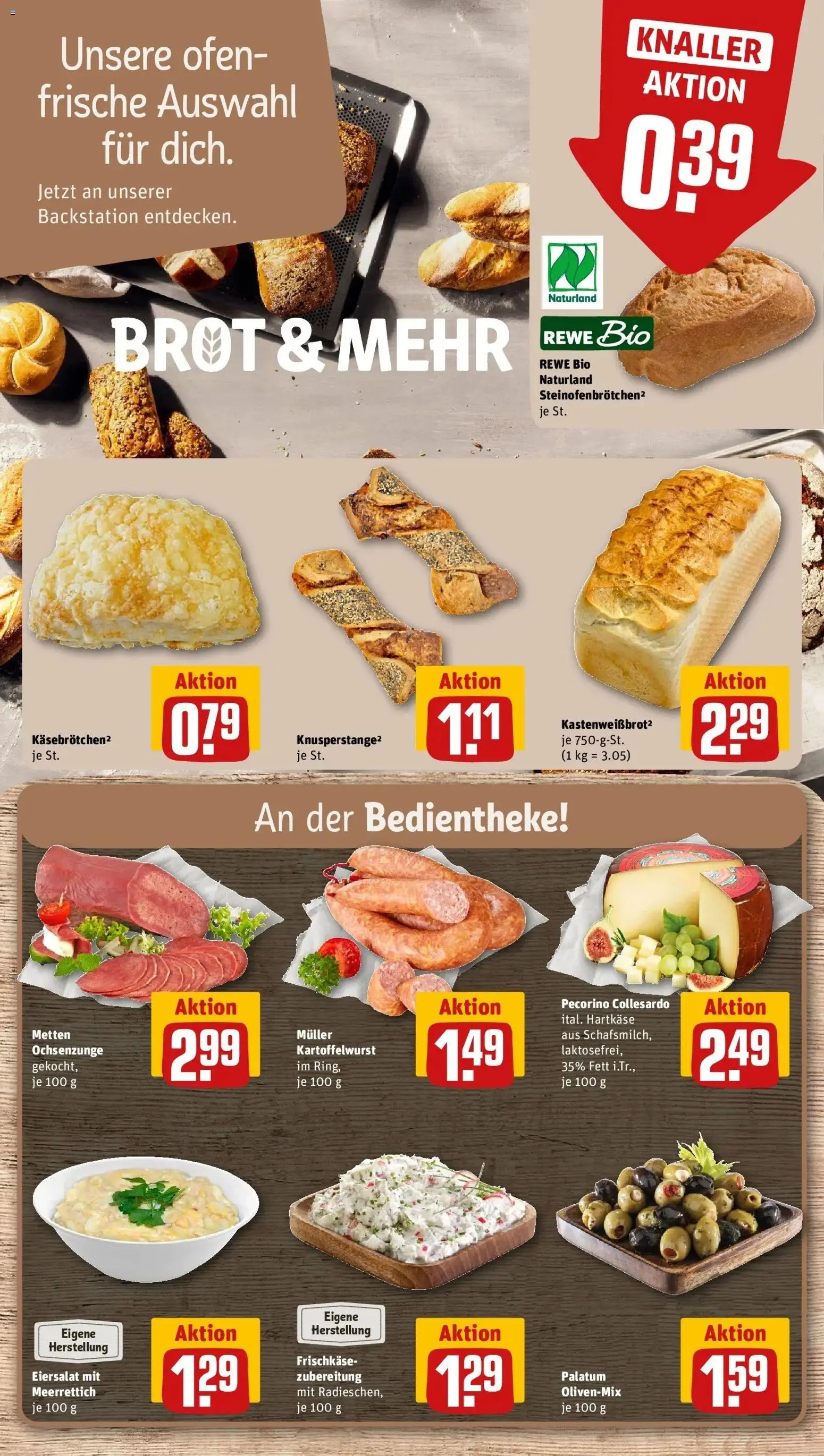 REWE Prospekt ab 31.08.2026 zum Blättern » Angebote | Seite: 11 | Produkte: Ofen, Brot, Frischkase