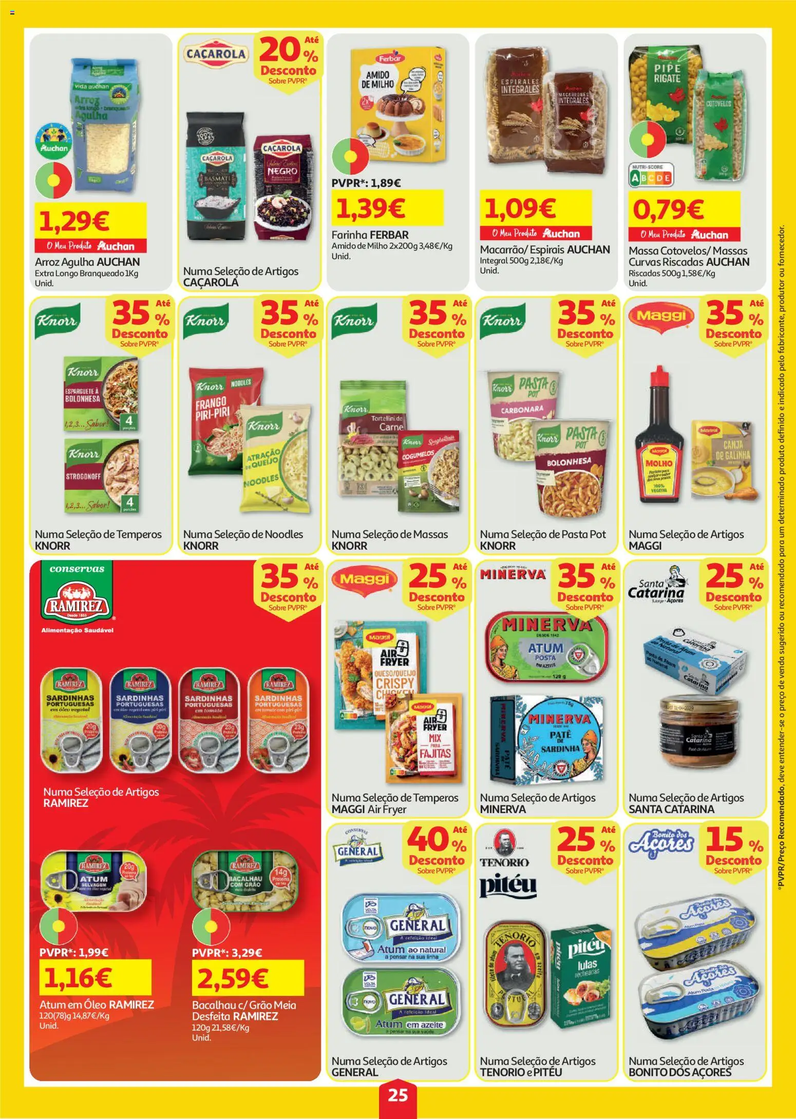 Auchan folheto │ válido de 30/07/2026 | Página: 25 | Produtos: Air fryer, Knorr, Sardinhas, Massa