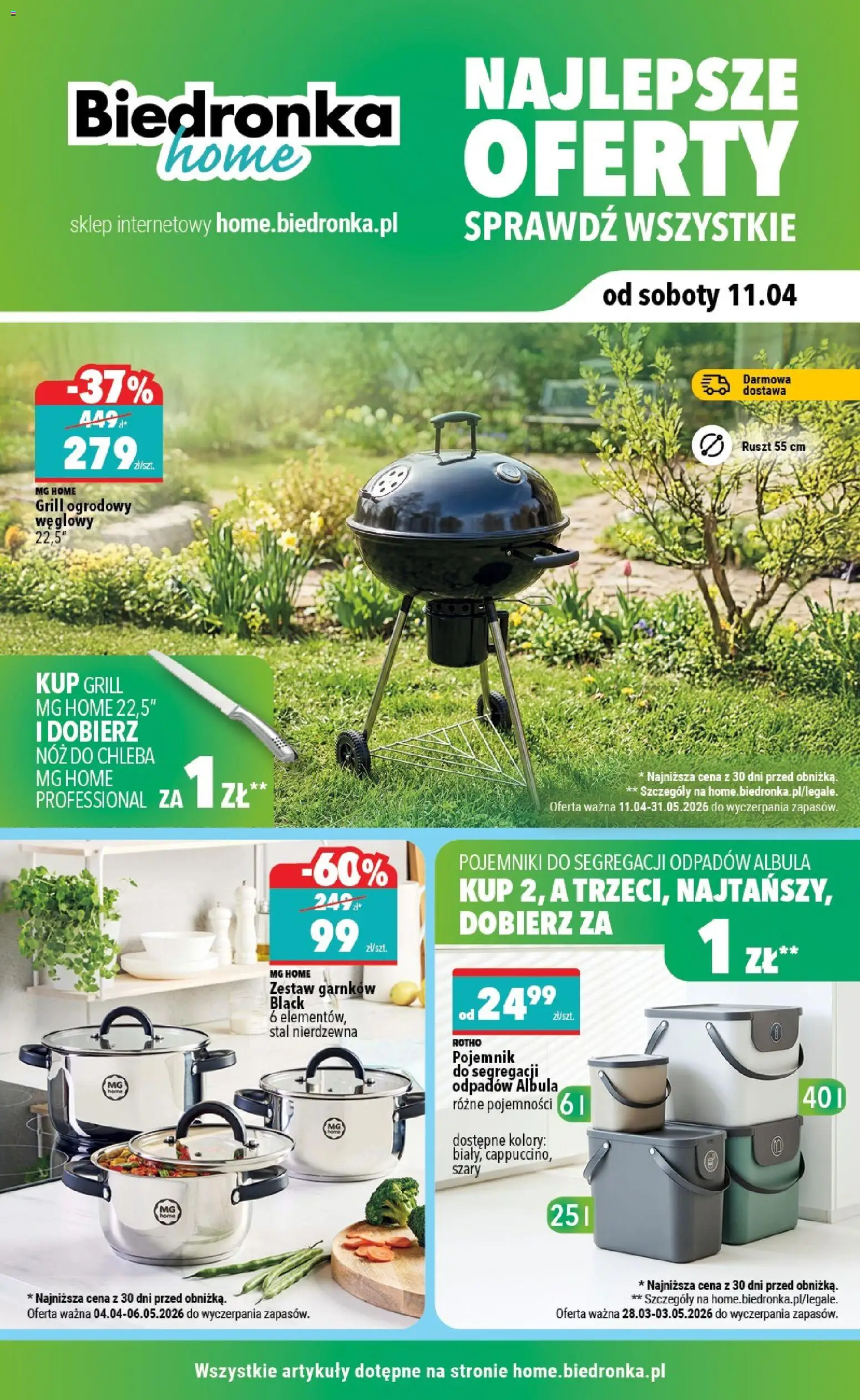 Biedronka gazetka - Home od 11.04.2026 | Strona: 1 | Produkty: Grill, Ruszt