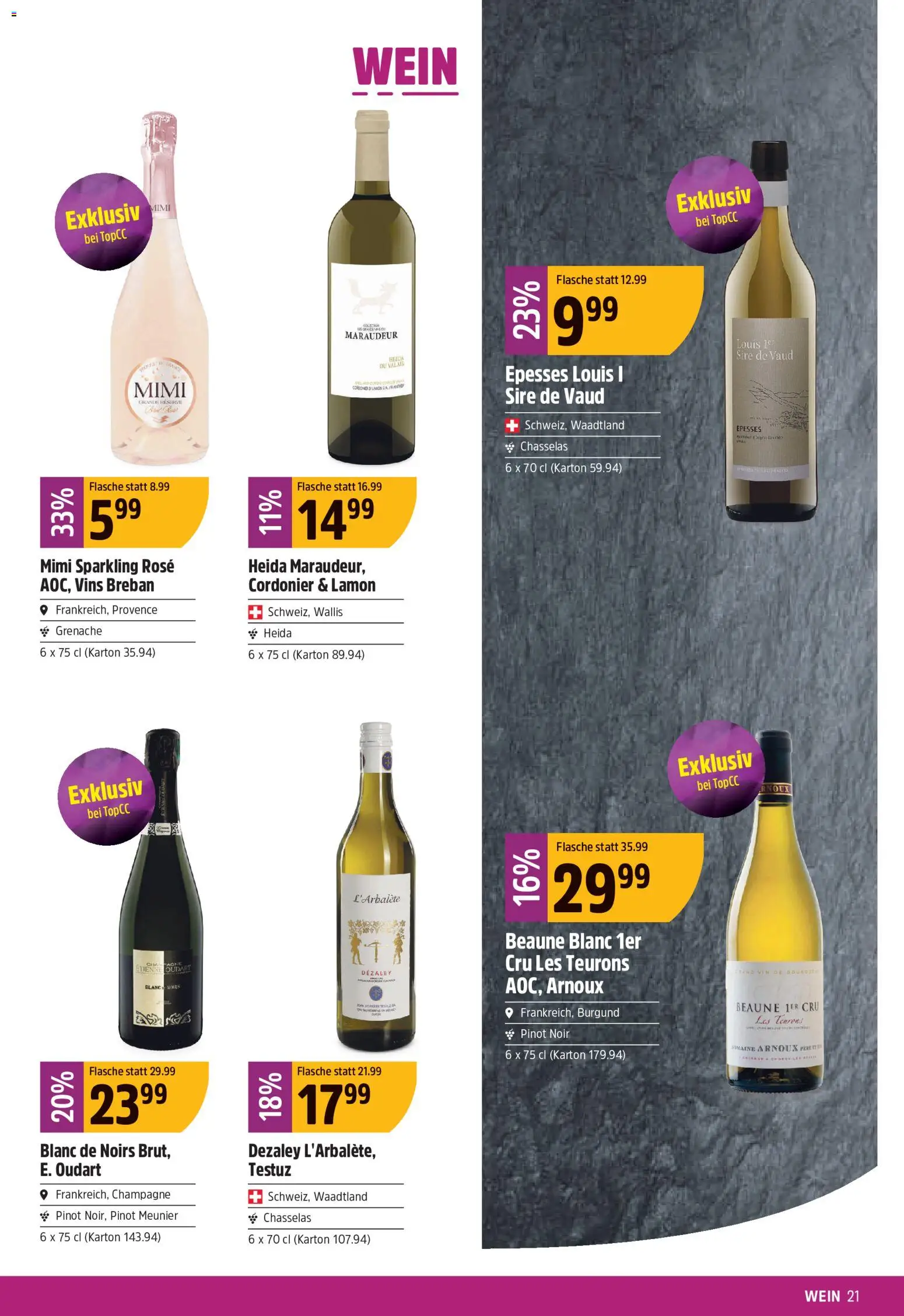 TopCC aktionen – gültig ab 07.09.2026 | Seite: 21 | Produkte: Wein