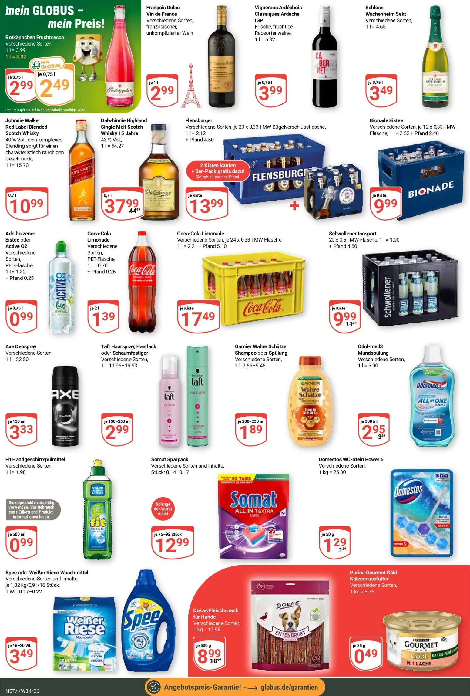 Globus Prospekt Neustadt a.d. Weinstraße – gültig ab 17.08.2026 | Seite: 4 | Produkte: Cola, Adelholzener, Rotkäppchen, Wein