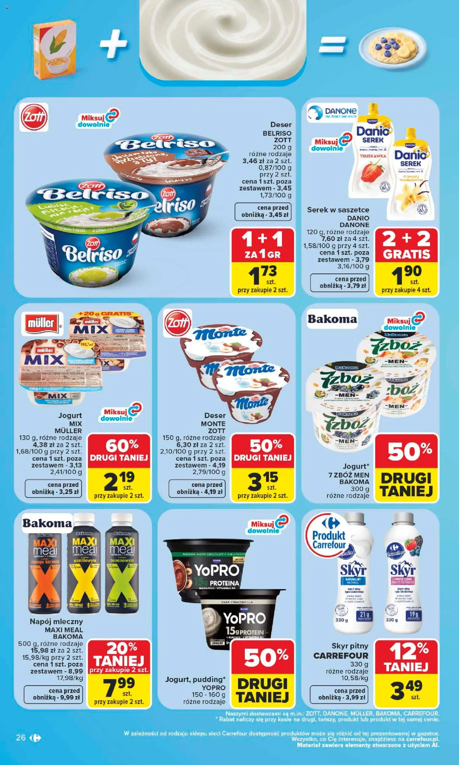 Carrefour gazetka od 15.06.2026 | Strona: 28 | Produkty: Serek, Jogurt, Owoce, Skyr