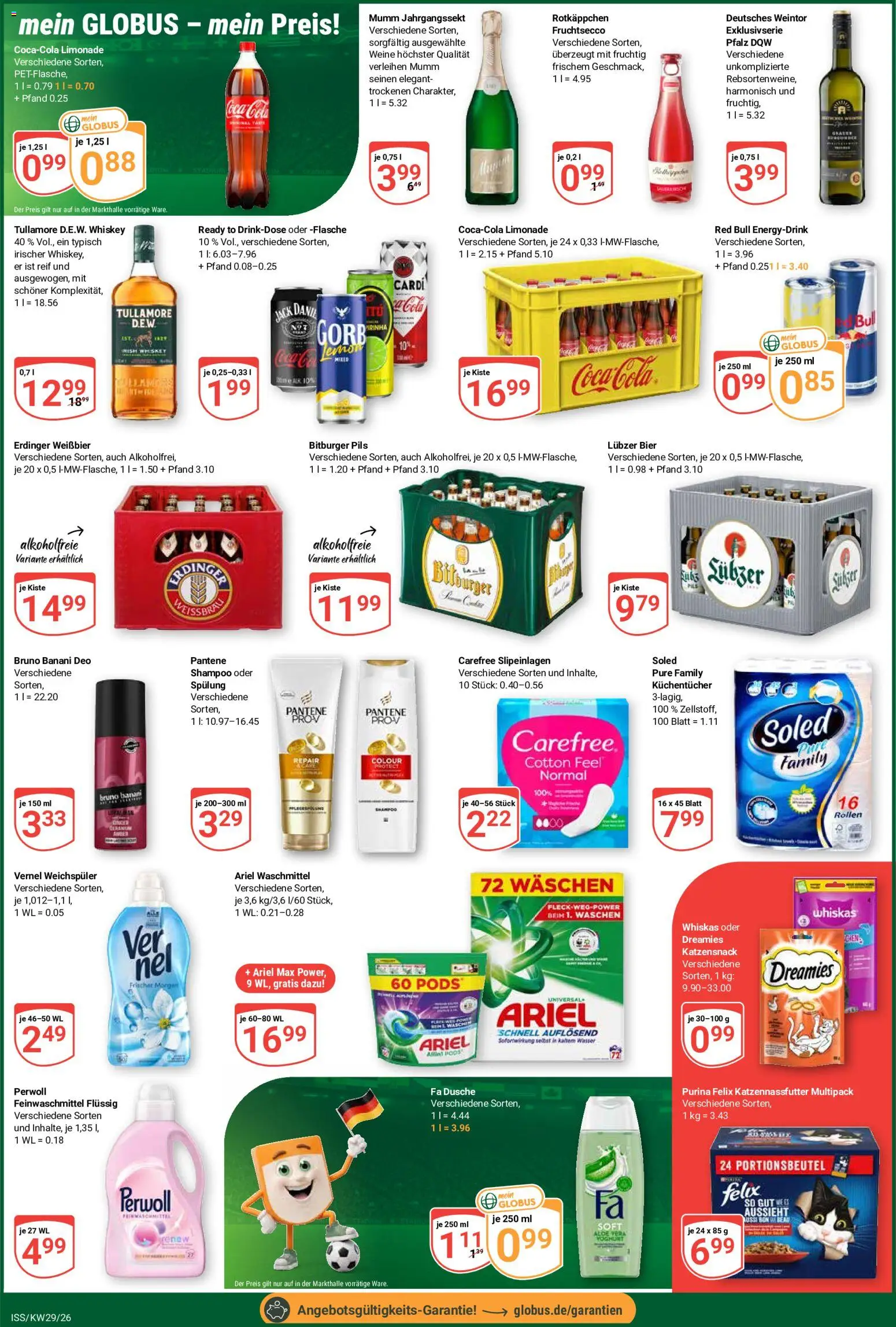 Globus Prospekt – gültig ab 13.07.2026 | Seite: 3 | Produkte: Cola, Weißbier, Rotkäppchen, Vernel