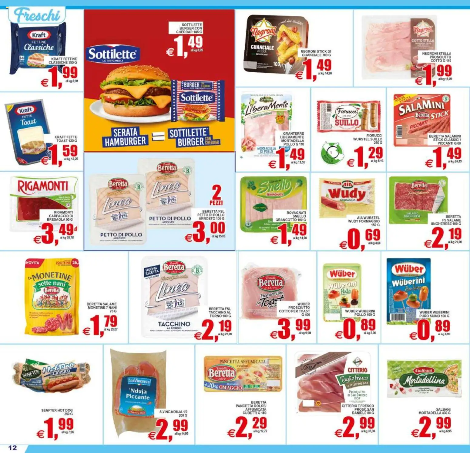 Volantino Pewex del 31/07/2026 | Pagina: 12 | Prodotti: Salame, Bresaola, Mortadella, Hamburger