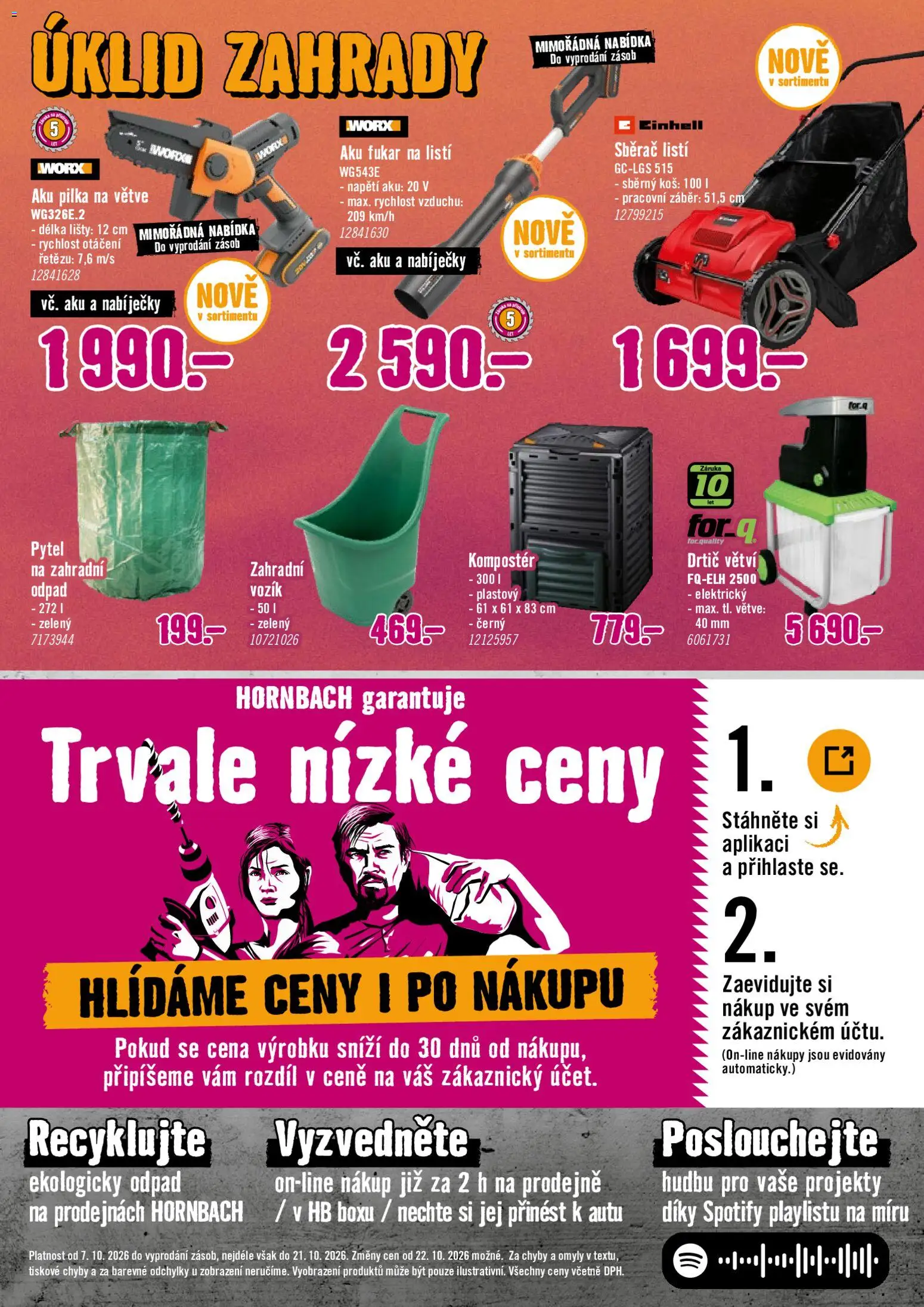 HORNBACH leták - Podzimní zahrada od 07.10.2026 | Strana: 10 | Produkty: Kompostér, Drtič větví, Drtič, Koš