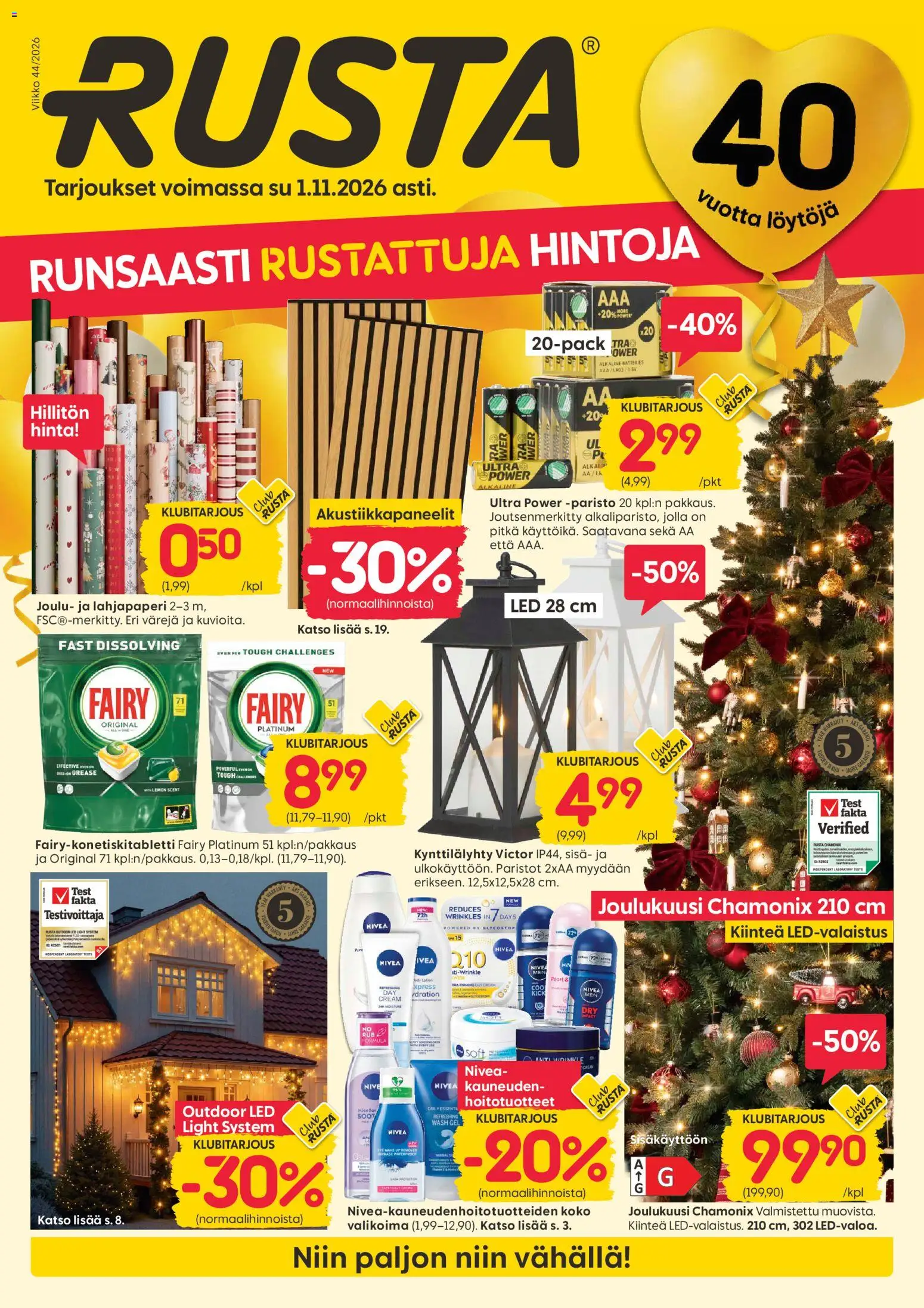 Rusta tarjoukset – voimassa 26/10/2026 alkaen | Sivu: 1
