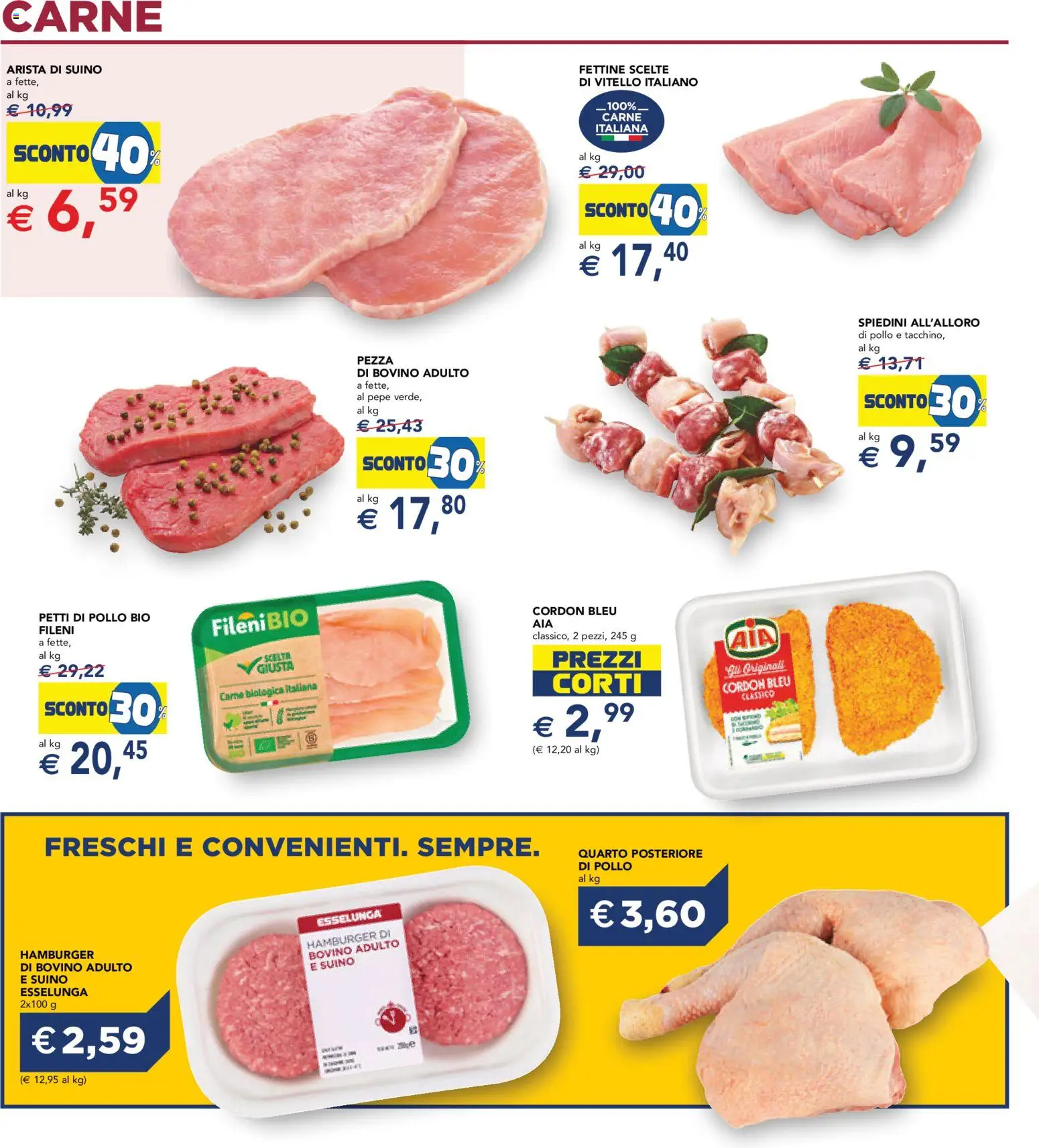Volantino Esselunga S del 08.06.2026 | Pagina: 4 | Prodotti: Bovino, Pepe, Vitello, Spiedini