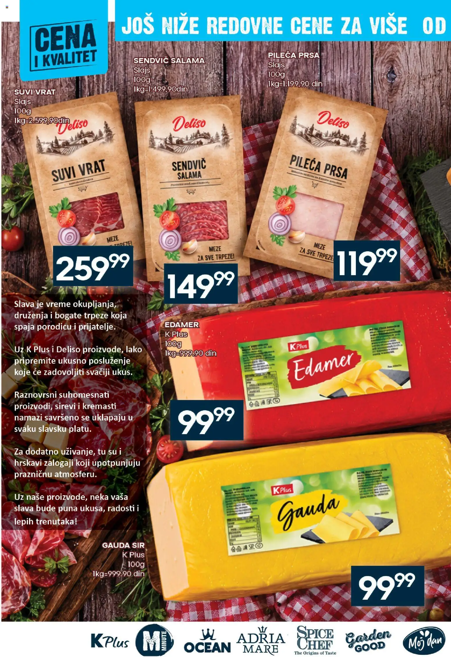 Idea katalog - važi od 26.10.2026 | Strana: 8 | Proizvode: Suvi vrat, Gauda sir, Vrat, Salama