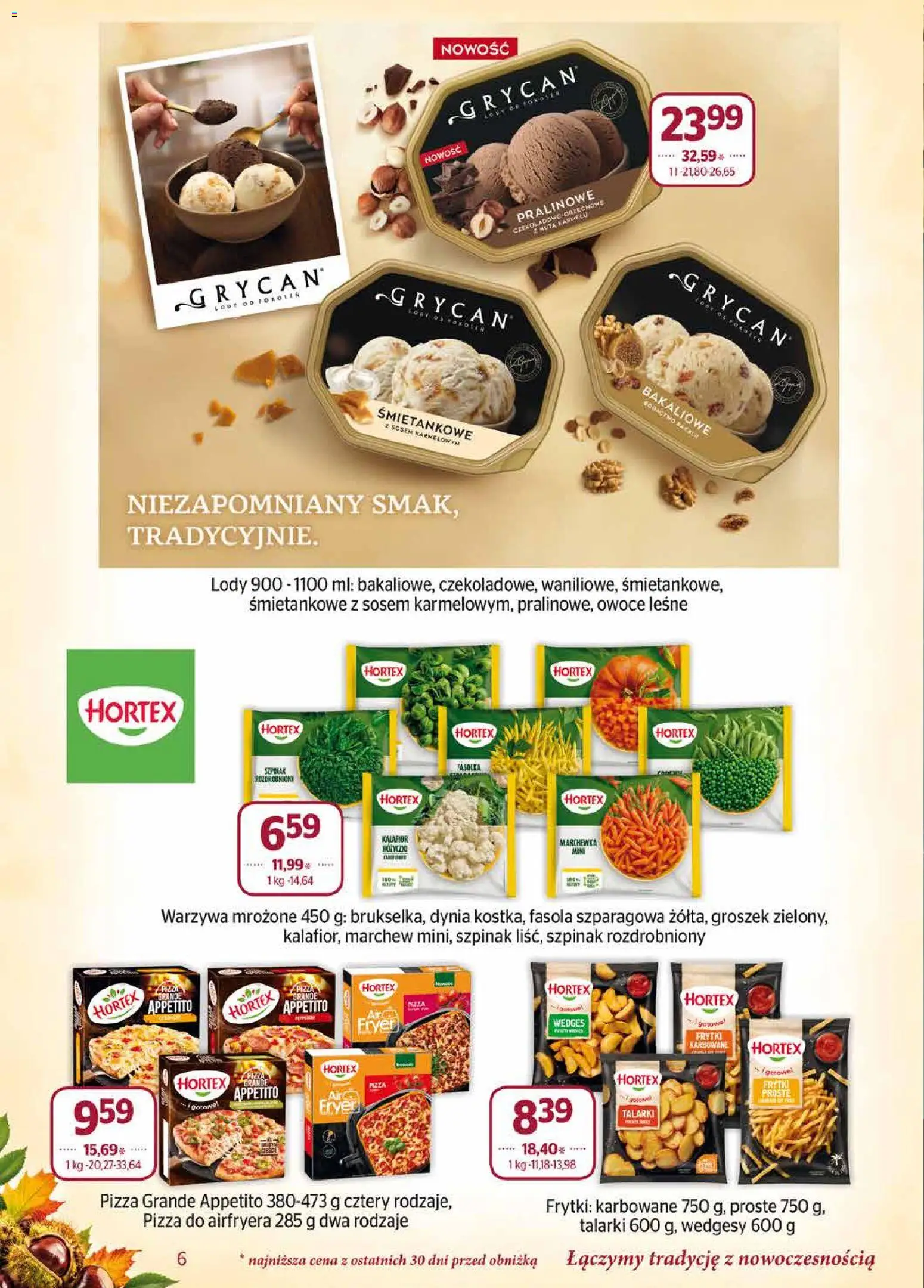 Społem gazetka od 01.10.2026 | Strona: 6 | Produkty: Grycan lody, Frytki karbowane, Frytki, Owoce