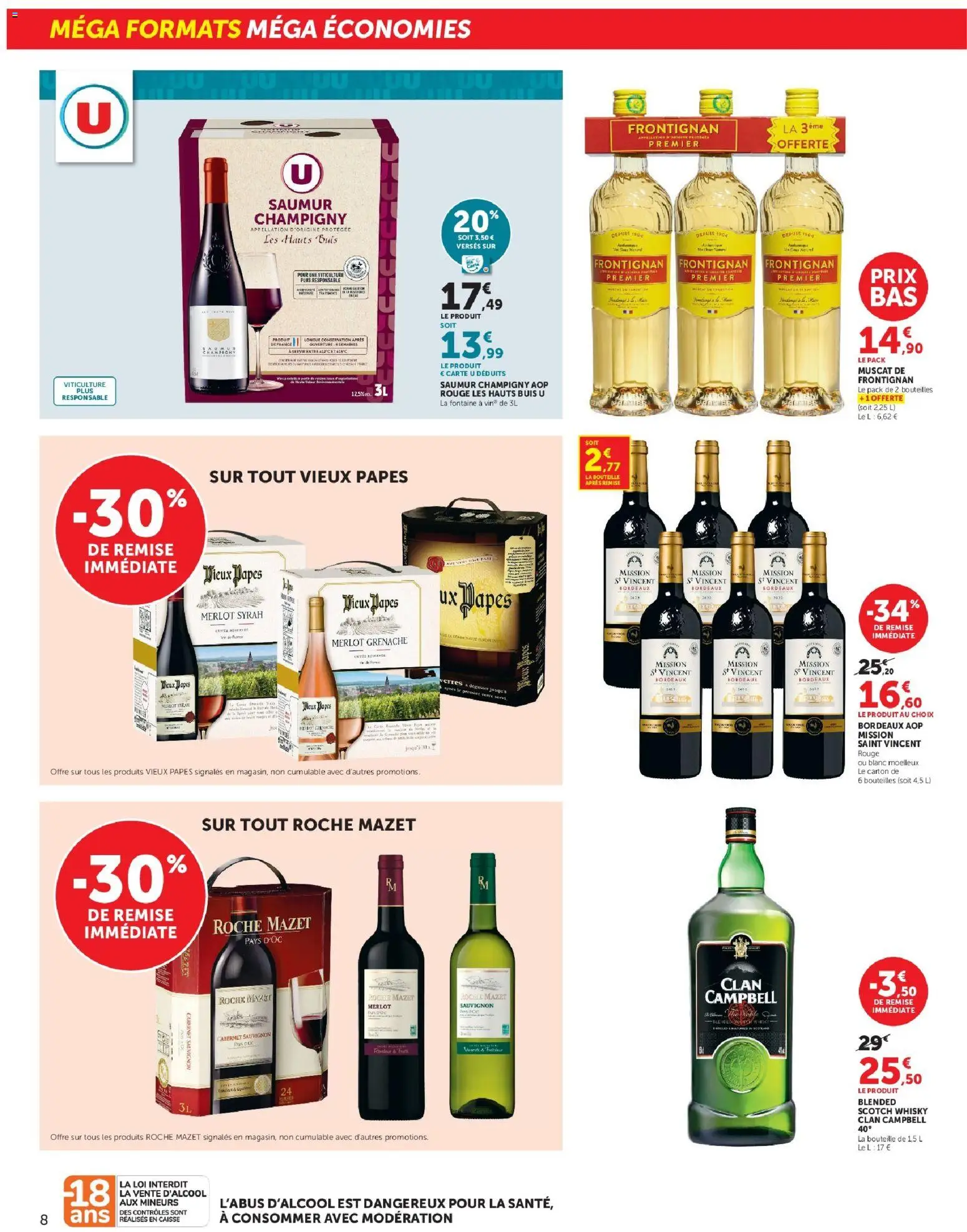{H1} | Page: 8 | Produits: Whisky, Clan Campbell, Verres, Vin