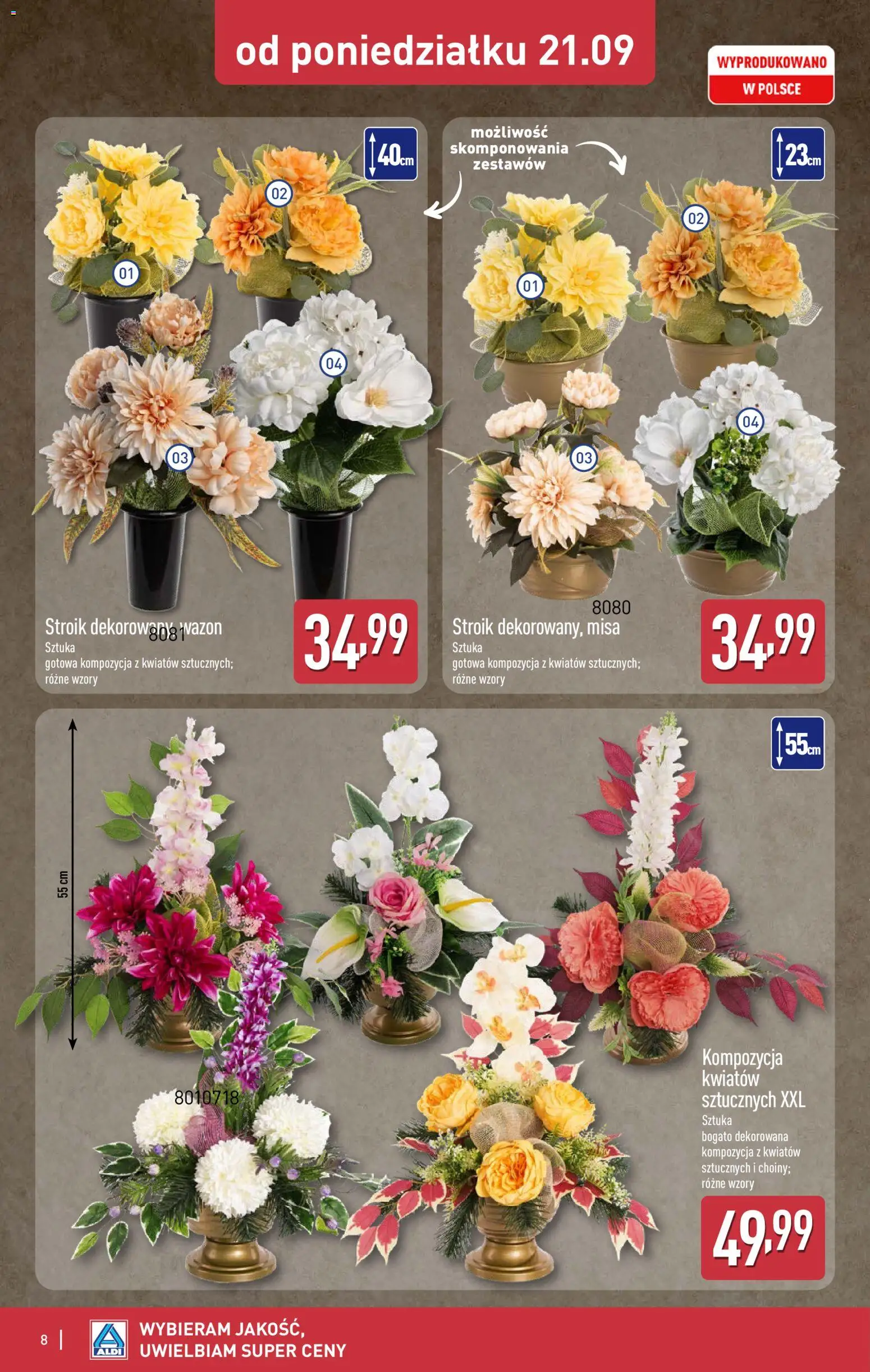 Aldi gazetka - Szeroka oferta zniczy w super cenach od 21.09.2026 | Strona: 8