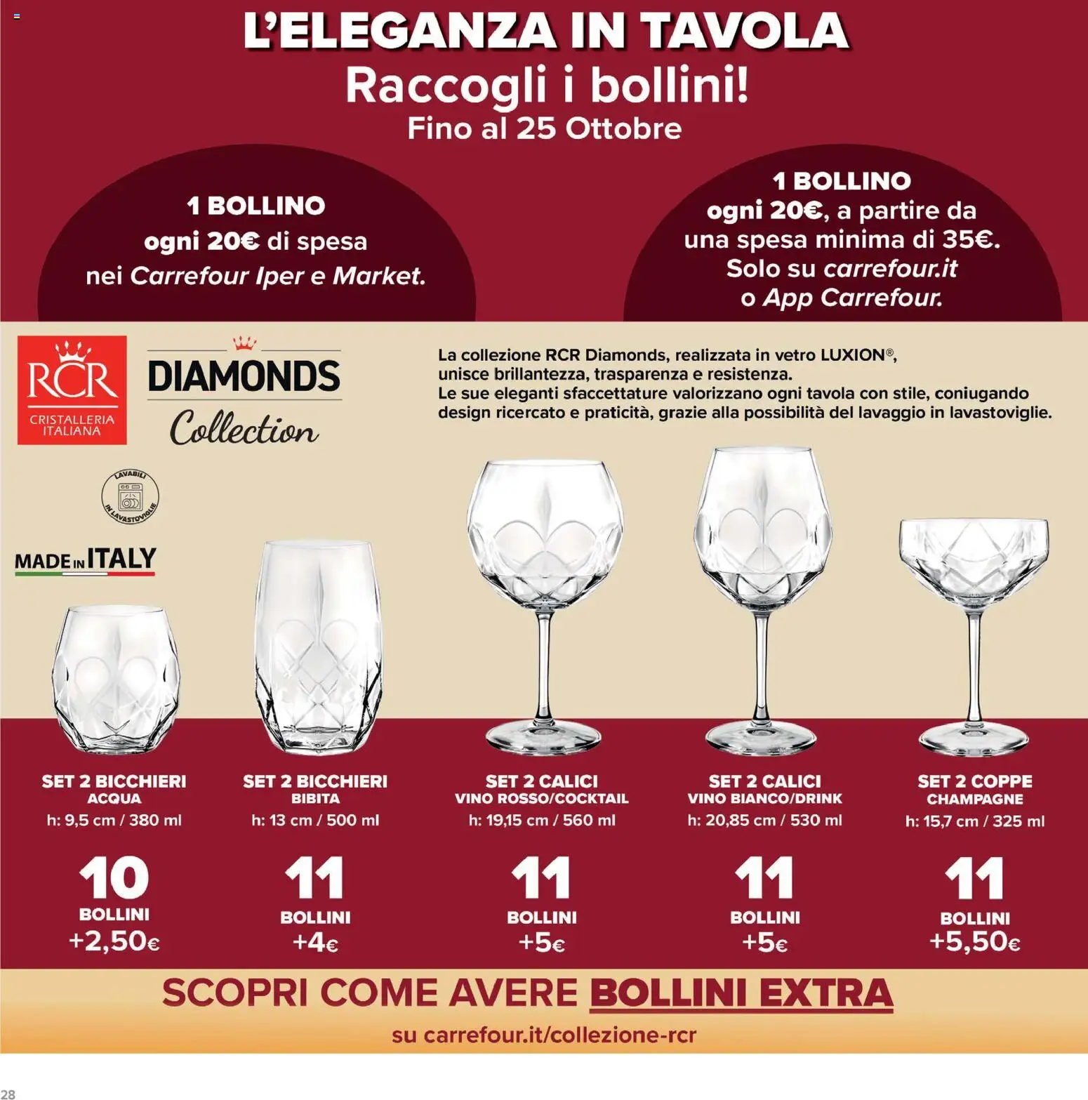 Volantino Carrefour del 29/09/2026 | Pagina: 28 | Prodotti: Acqua, Vino, Lavastoviglie, Champagne