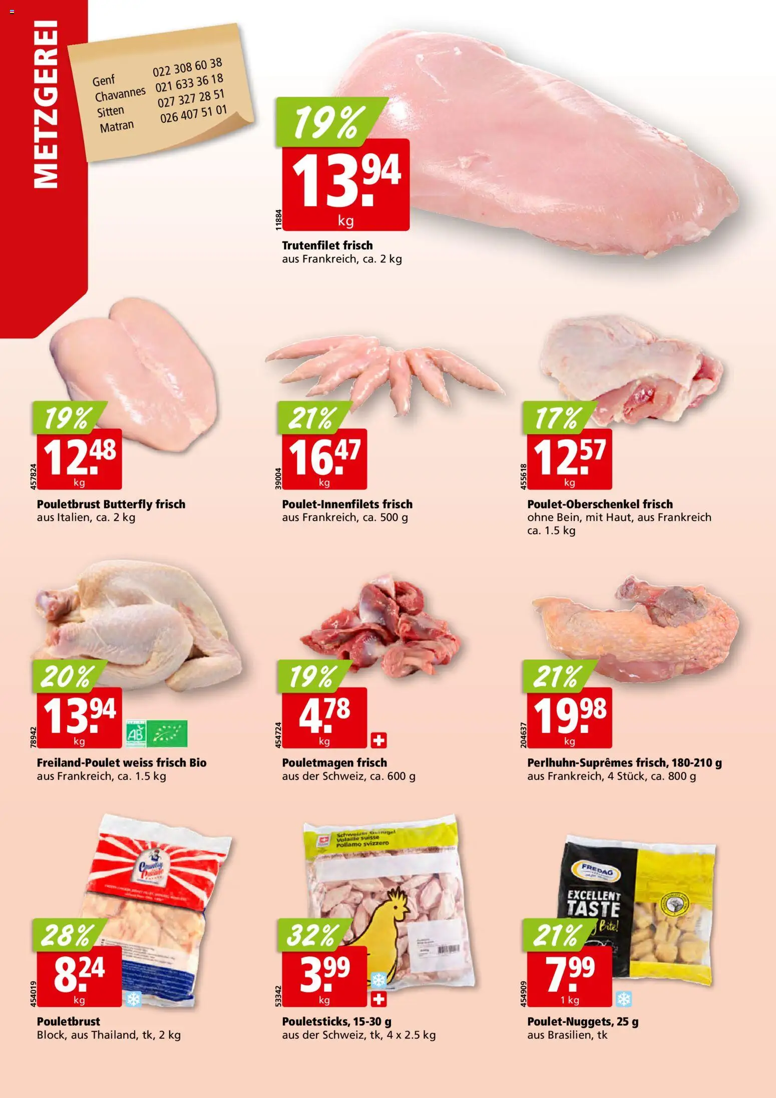 Aligro aktionen Chavannes, Matran, Genf, Sitten – gültig ab 01.06.2026 | Seite: 6 | Produkte: Pouletbrust
