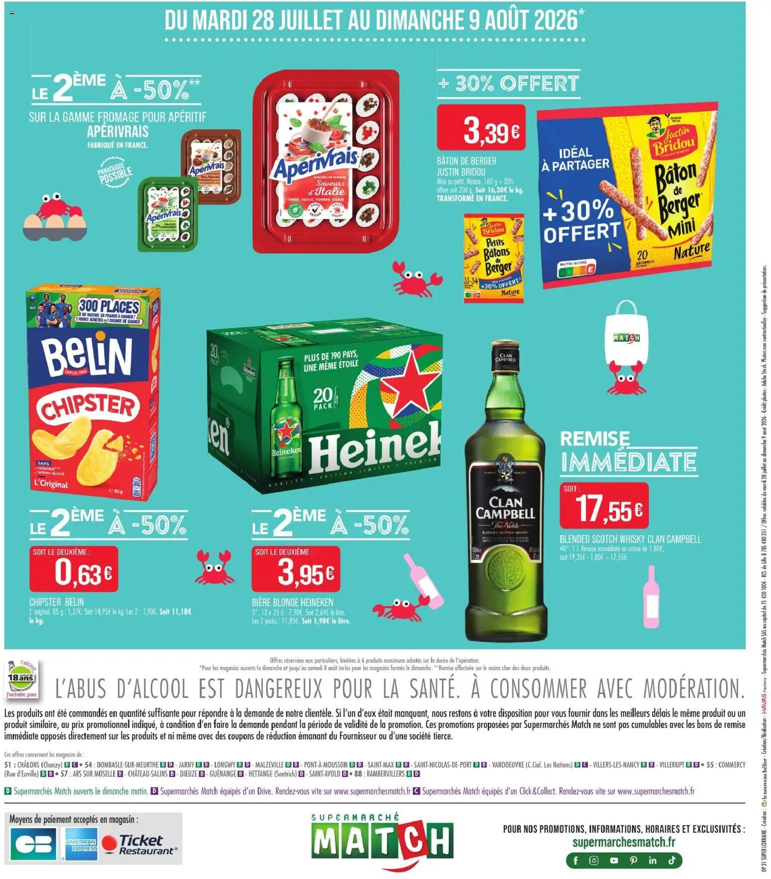 {H1} | Page: 24 | Produits: Whisky clan Campbell, Oignon, Bière, Heineken