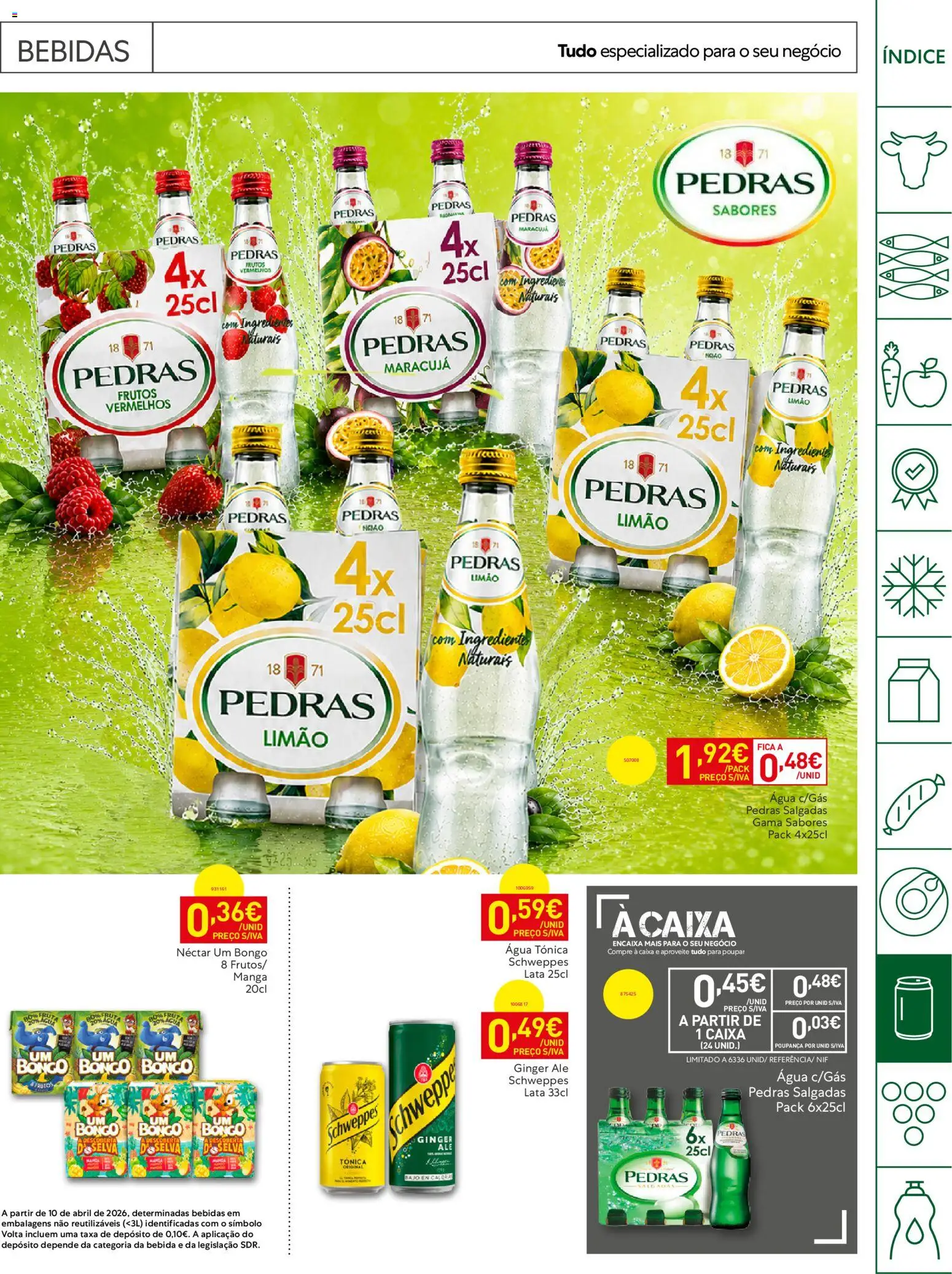 Recheio Horeca Madeira │ válido de 08/09/2026 | Página: 23 | Produtos: Bebidas, Água tónica, Caixa, Bebida