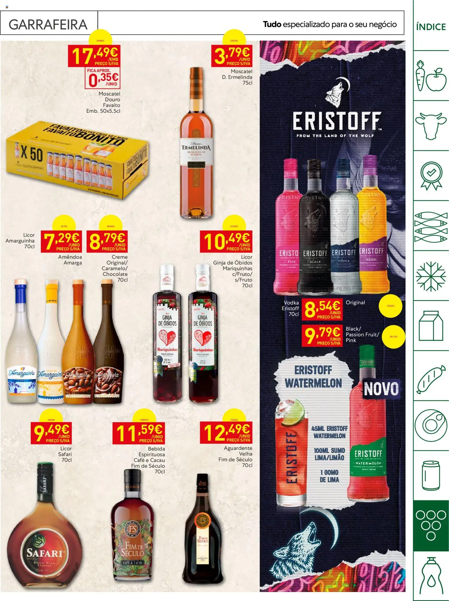 Recheio Horeca │ válido de 18/08/2026 | Página: 25 | Produtos: Licor, Café, Creme, Bebida