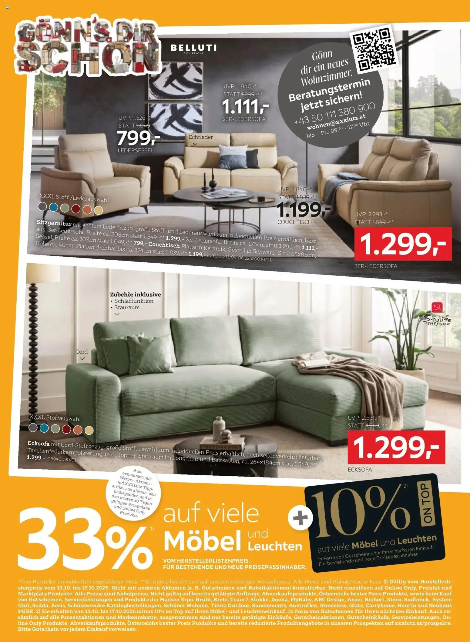 XXXLutz BEST PREIS von 13.10.2026 - Aktuelle Angebote | Seite: 2 | Produkte: Uhr, Couchtisch