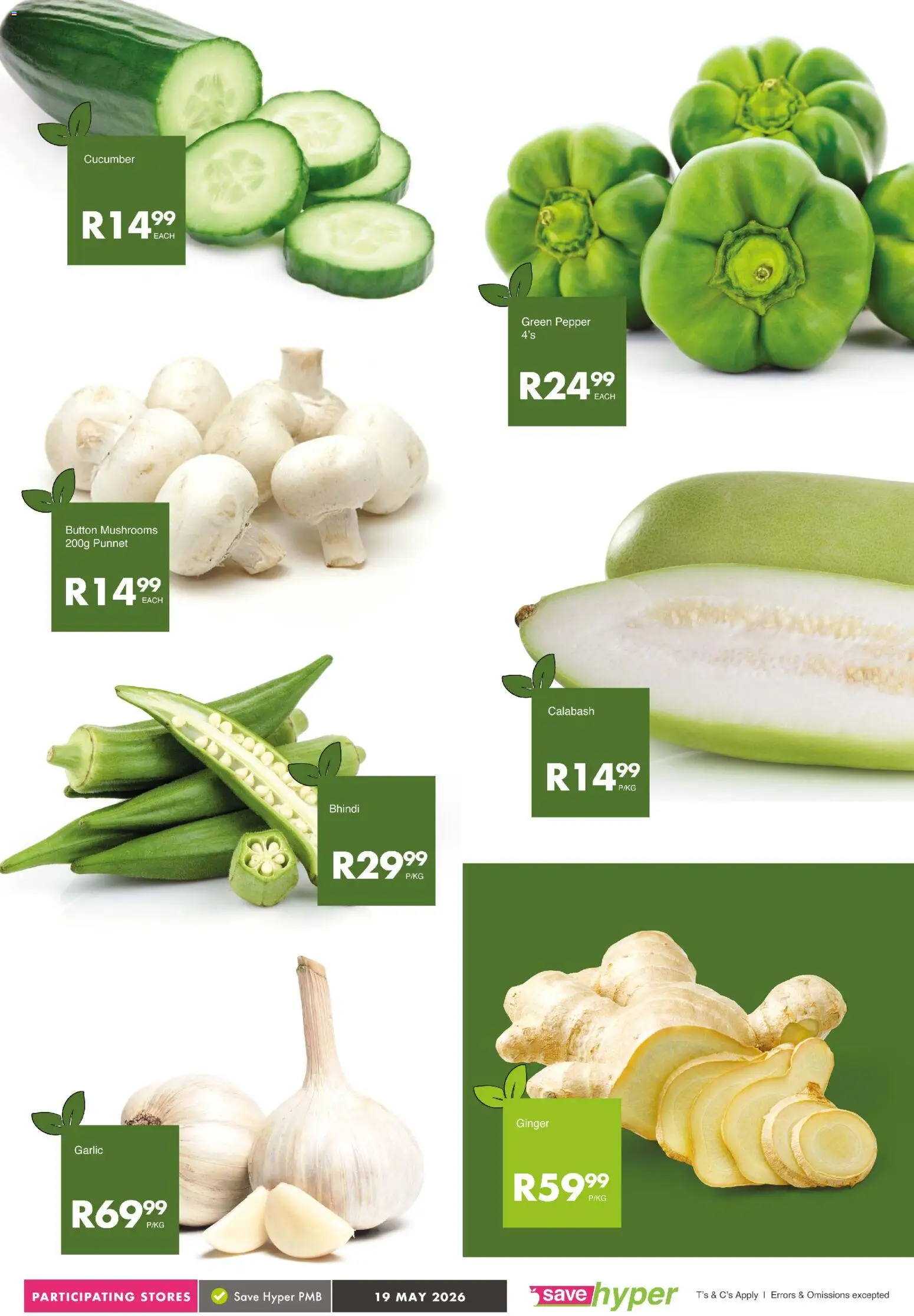 New Save catalogue – valid from 19.05.2026 | Page: 5 | Products: Mushrooms, Pepper, Garlic