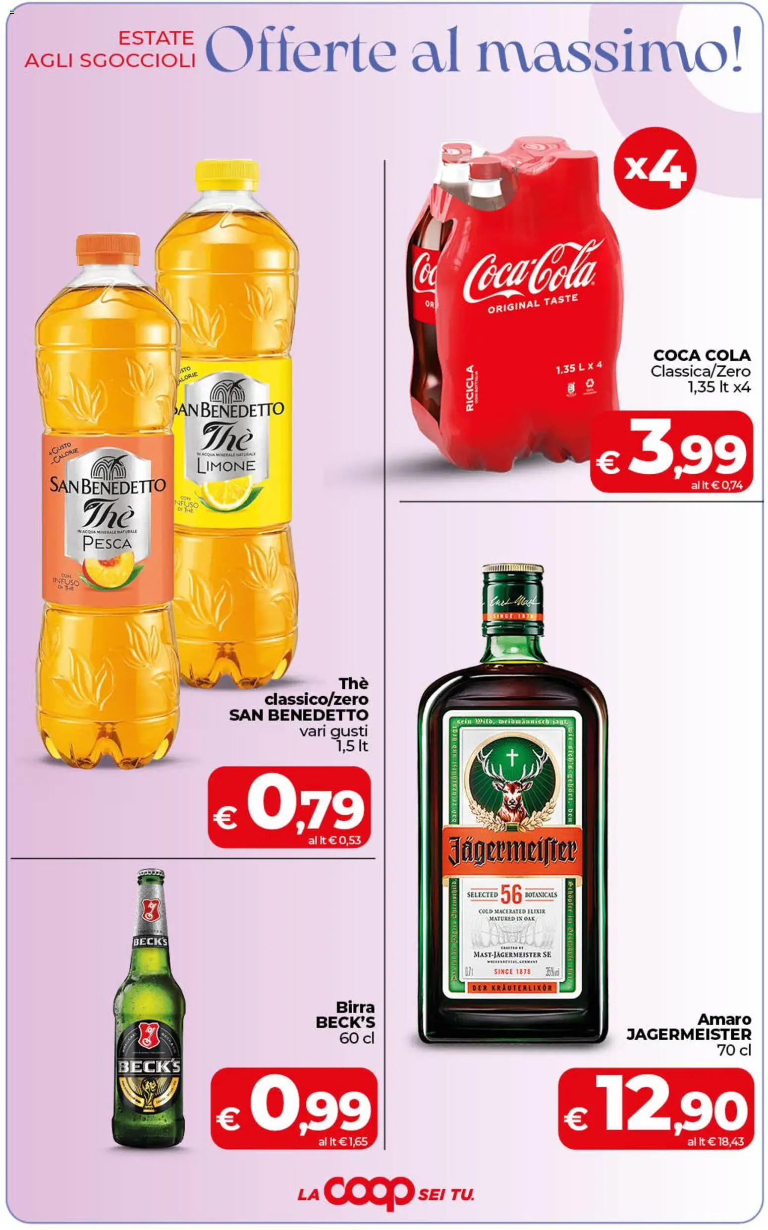 Volantino COOP del 21/08/2026 | Pagina: 4 | Prodotti: Birra Beck's, Birra, Limone, Amaro