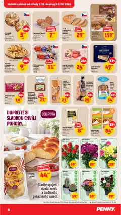 Náhled letáku CROISSANT CAFÉ TIME, různé druhy od 07.10.2026 | Strana: 3 | Produkty: Chléb, Linecké rohlíčky, Kytice, Dort