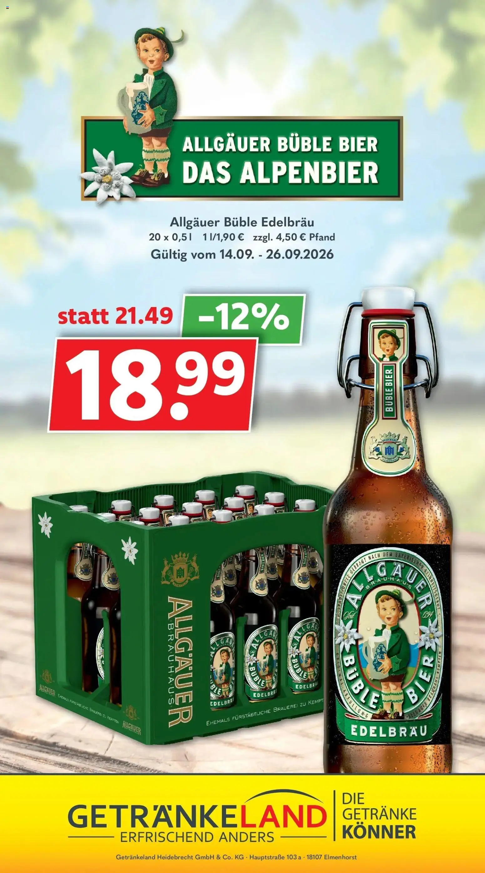 Getränkeland Prospekt Ahrensburg (ab 14.09.2026) zum Blättern | Seite: 9 | Produkte: Bier
