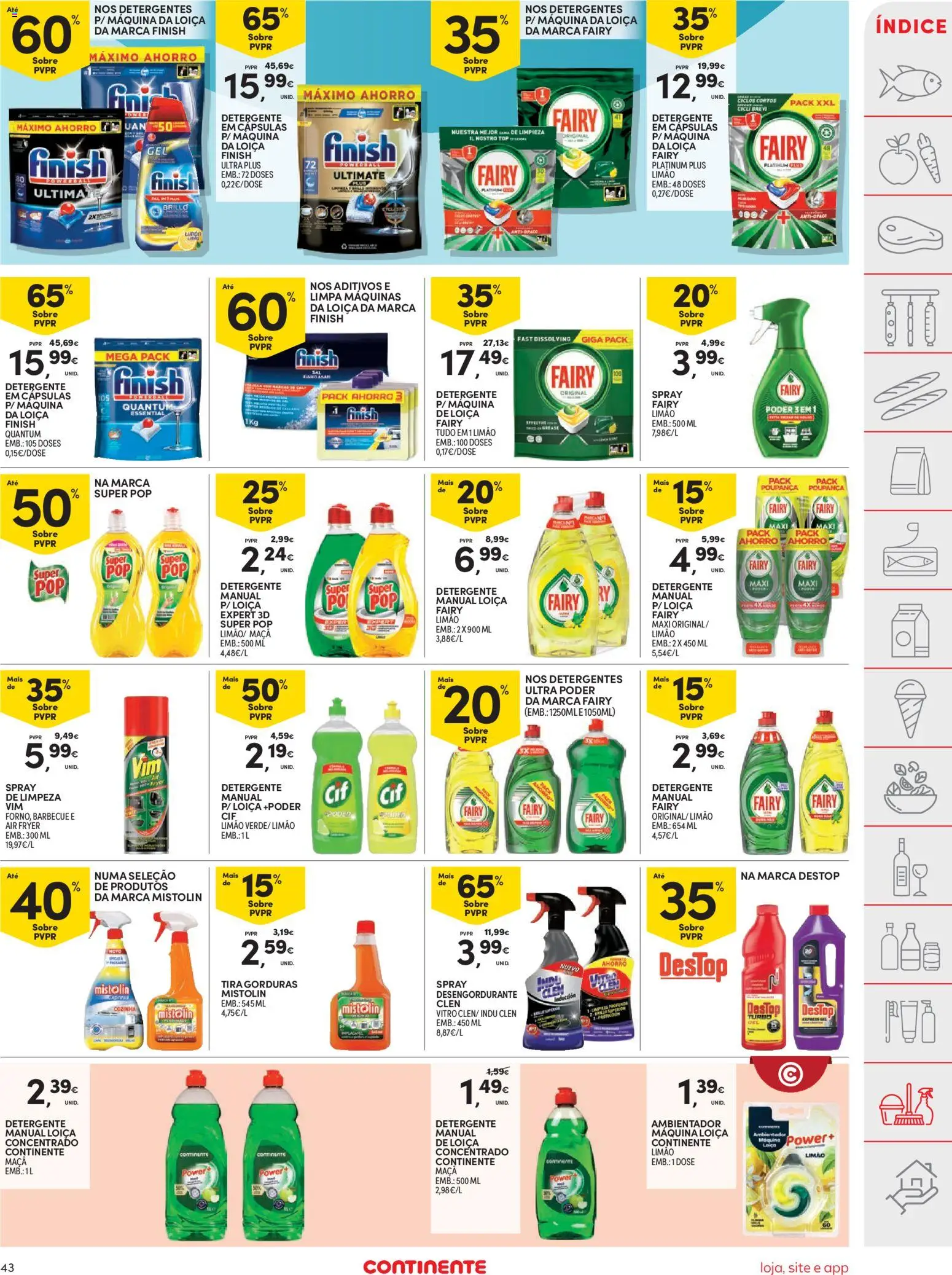 Continente folheto │ válido de 14.04.2026 | Página: 43 | Produtos: Air fryer, Top, Detergente, Maça